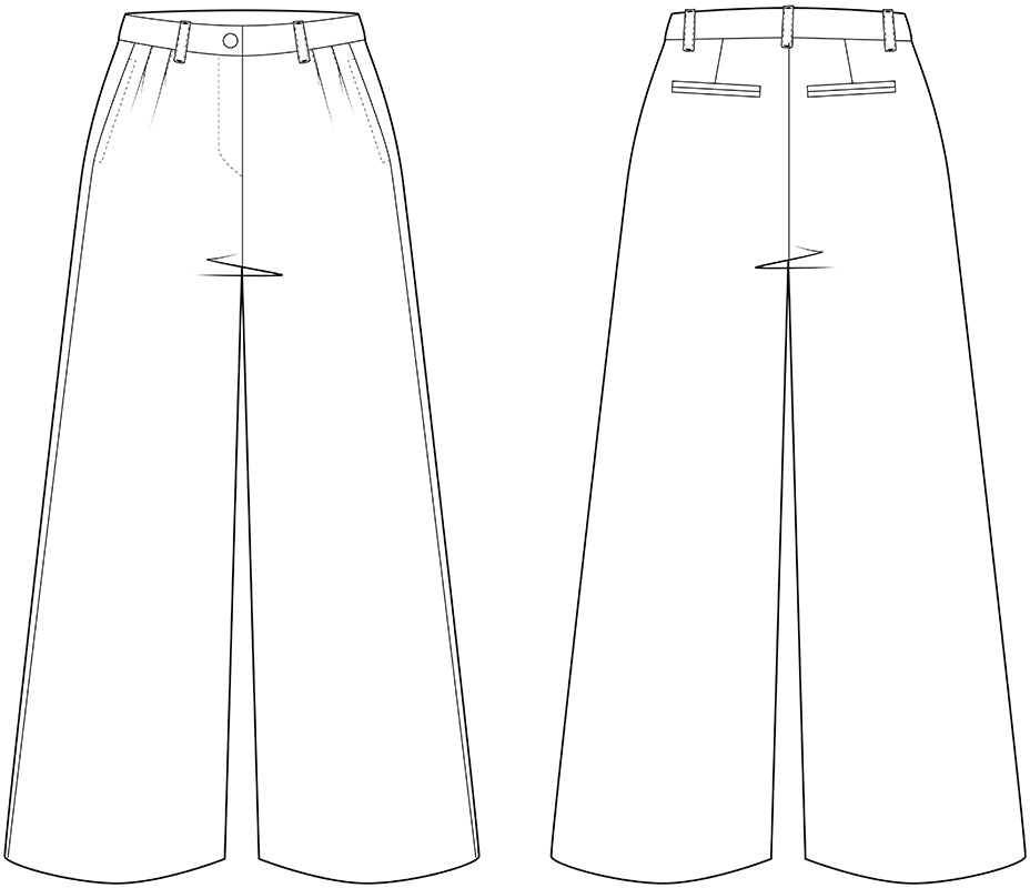KOLLECTION WIDE LEG PANTS