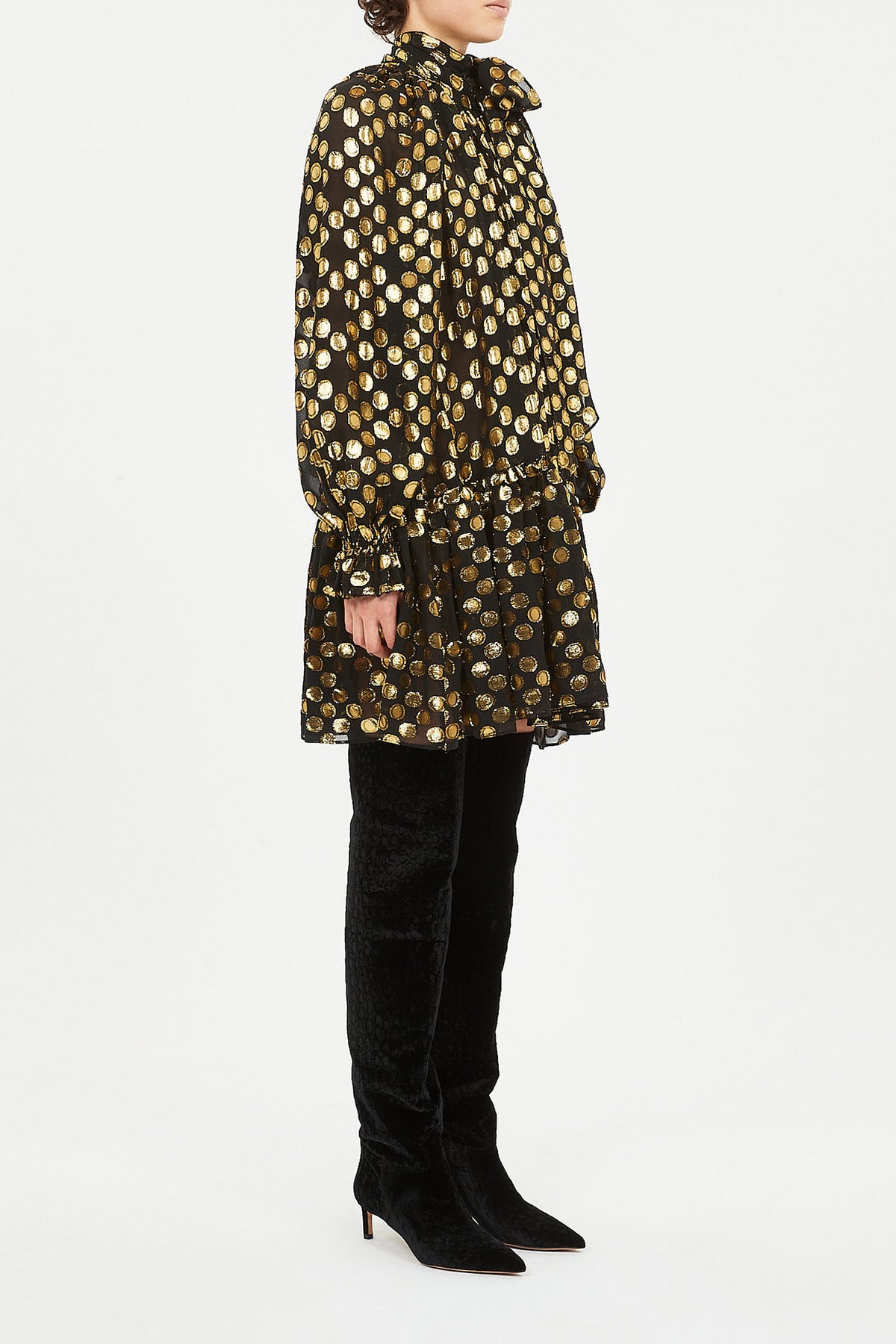 Loretta Silk Long Sleeve Mini Dress