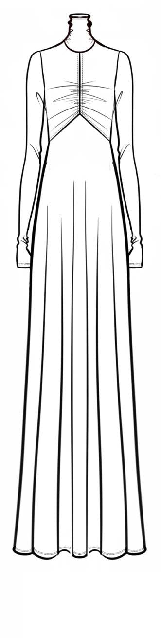 Koa Jersey Ruched Front Turtleneck Dress