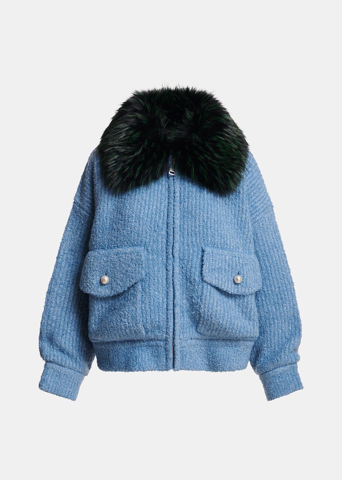 KANADA KNITTED JACKET WITH FUR