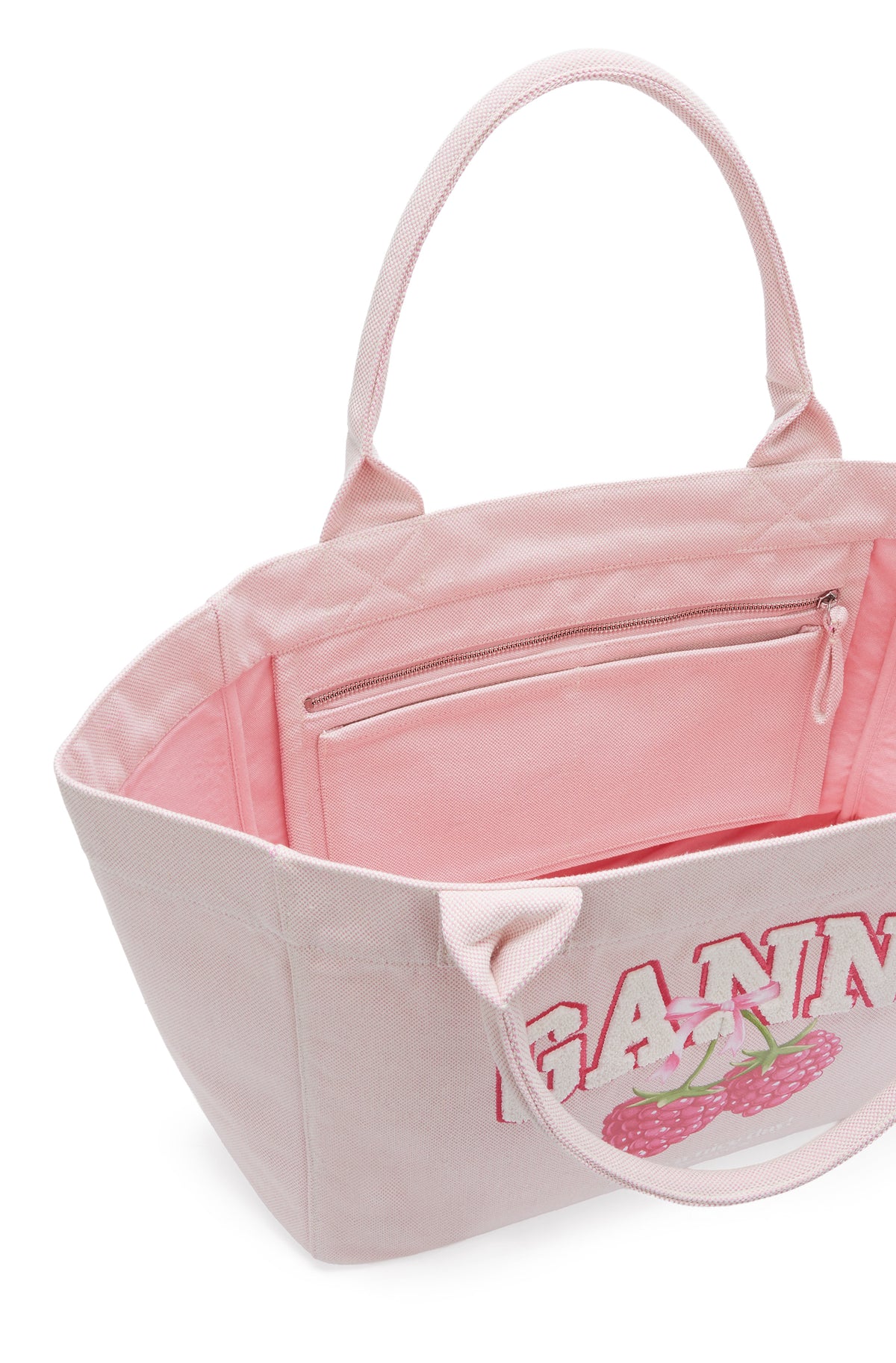 Medium Trapeze Shopper Raspberry Print