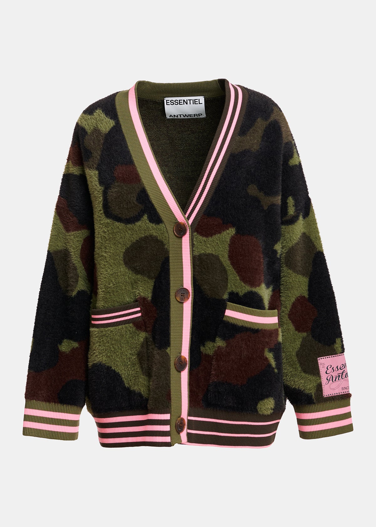 KAMOO CAMOUFLAGE KNIT CARDIGAN