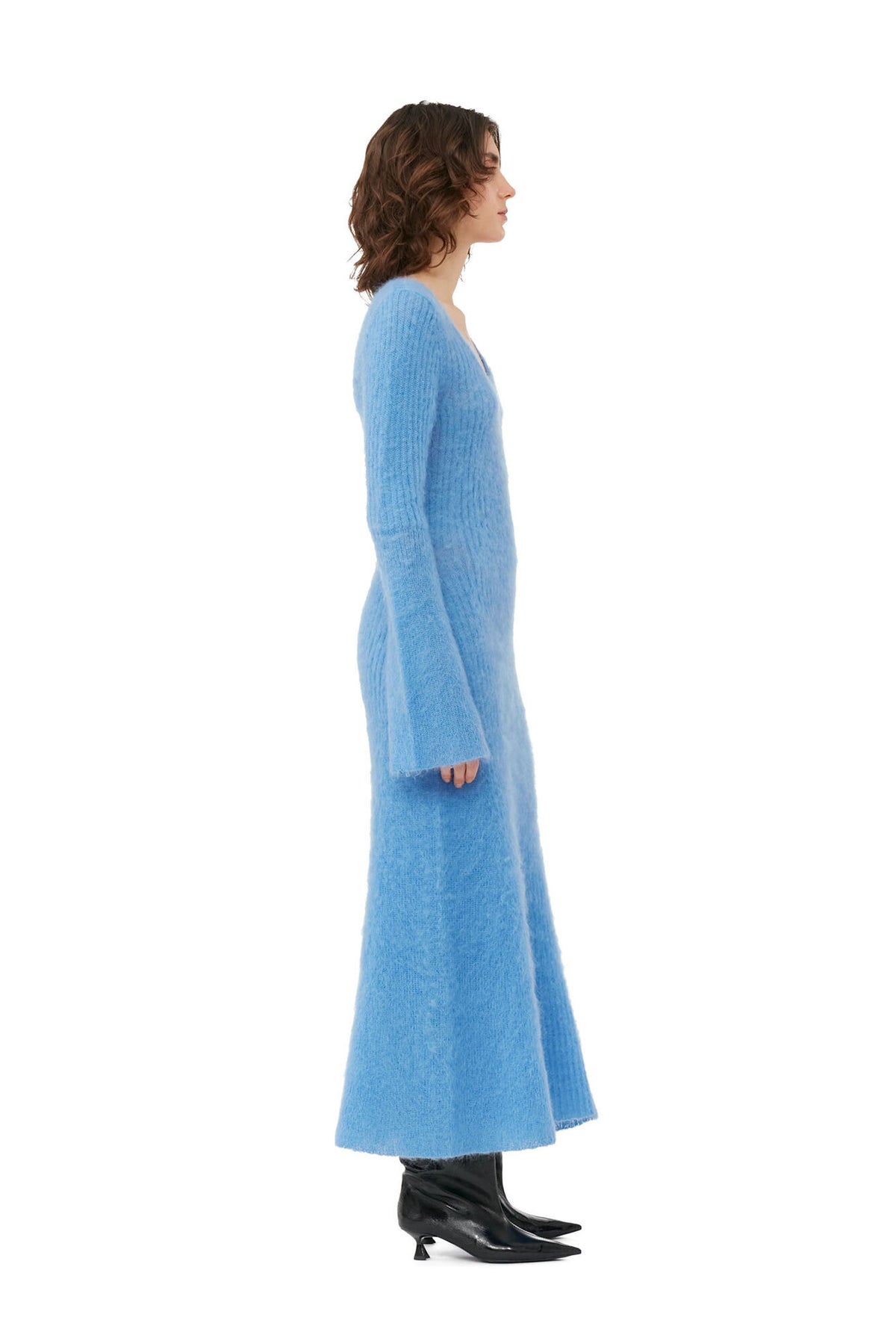 Ganni Brushed Mohair Rib Maxi Dress