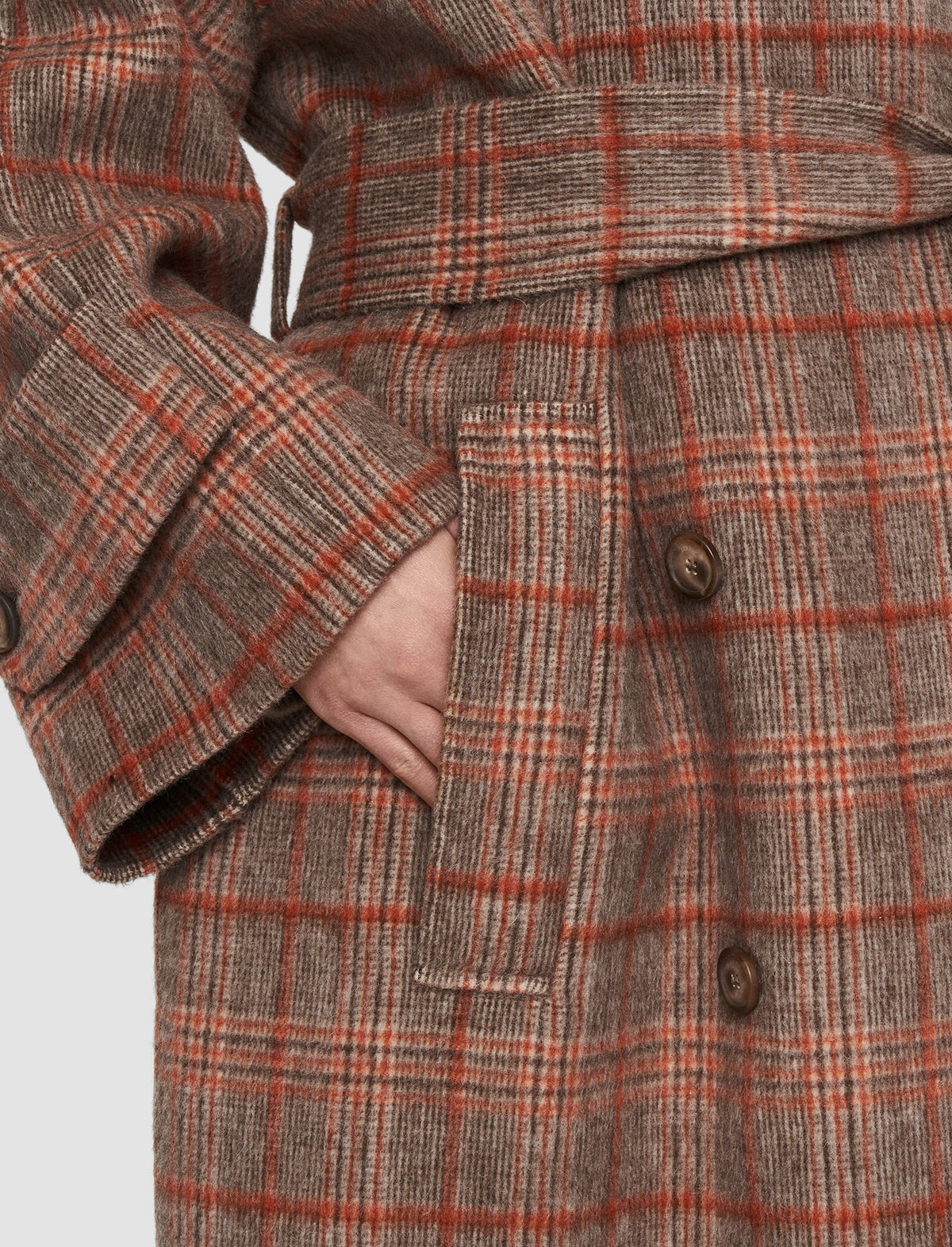 Joseph Double Face Plaid Chatsworth Coat