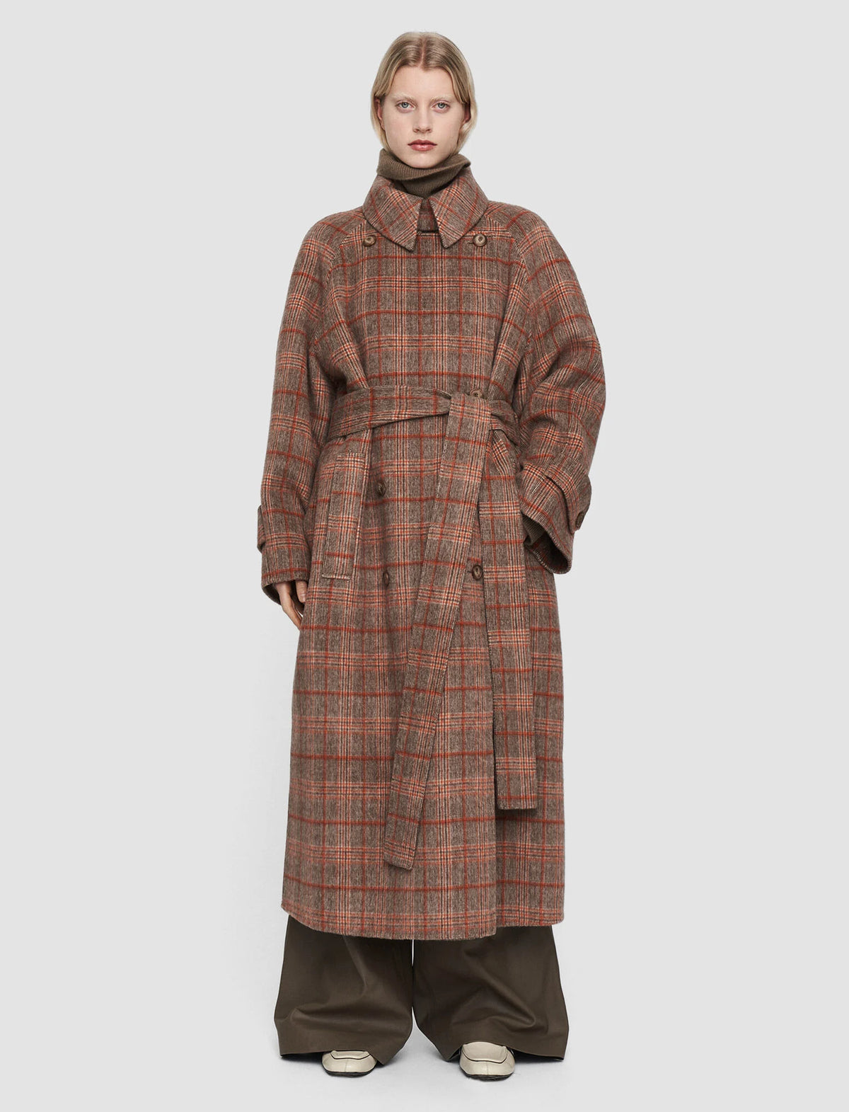 Joseph Double Face Plaid Chatsworth Coat