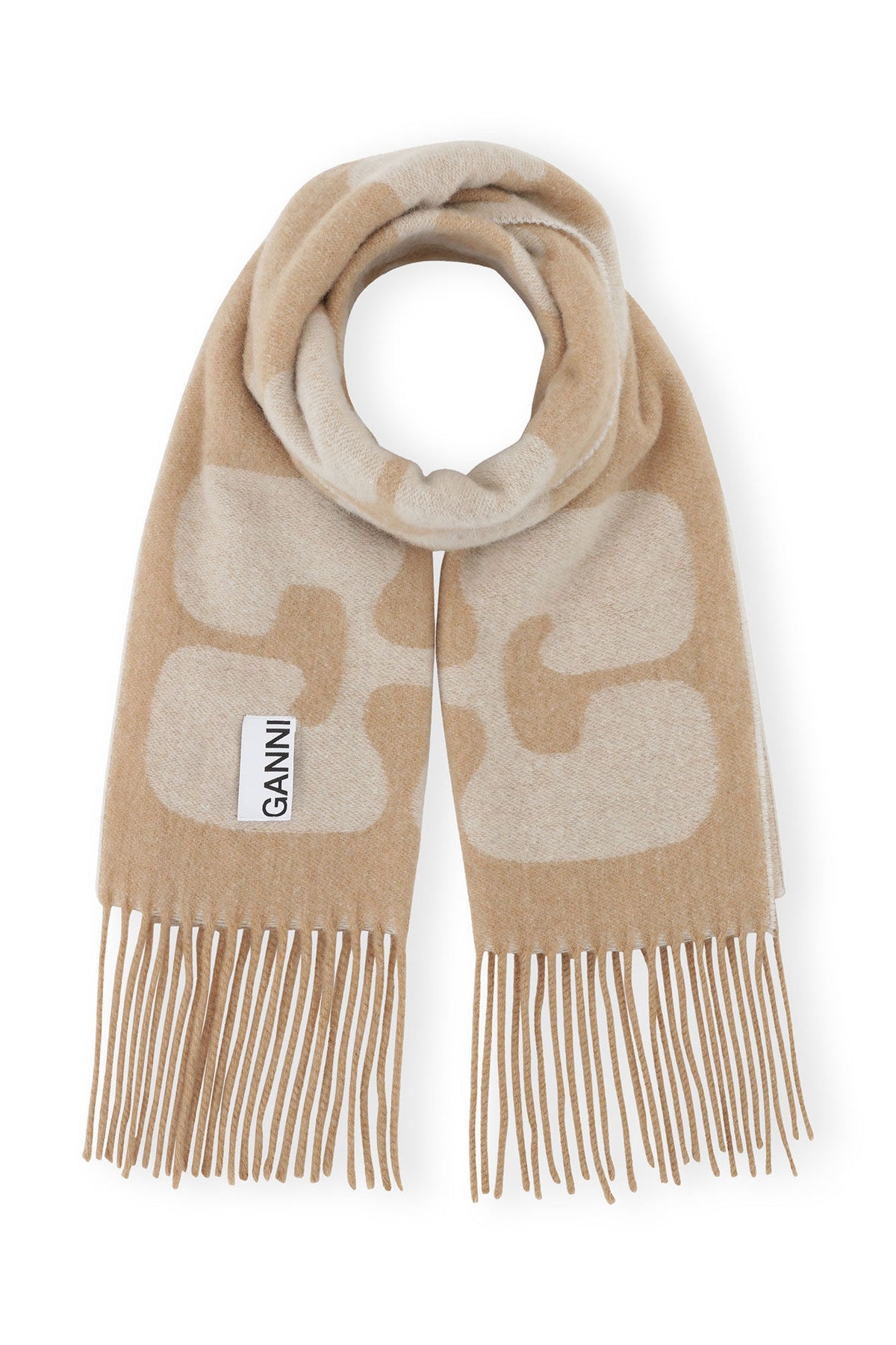 Ganni Narrow Logo Scarf