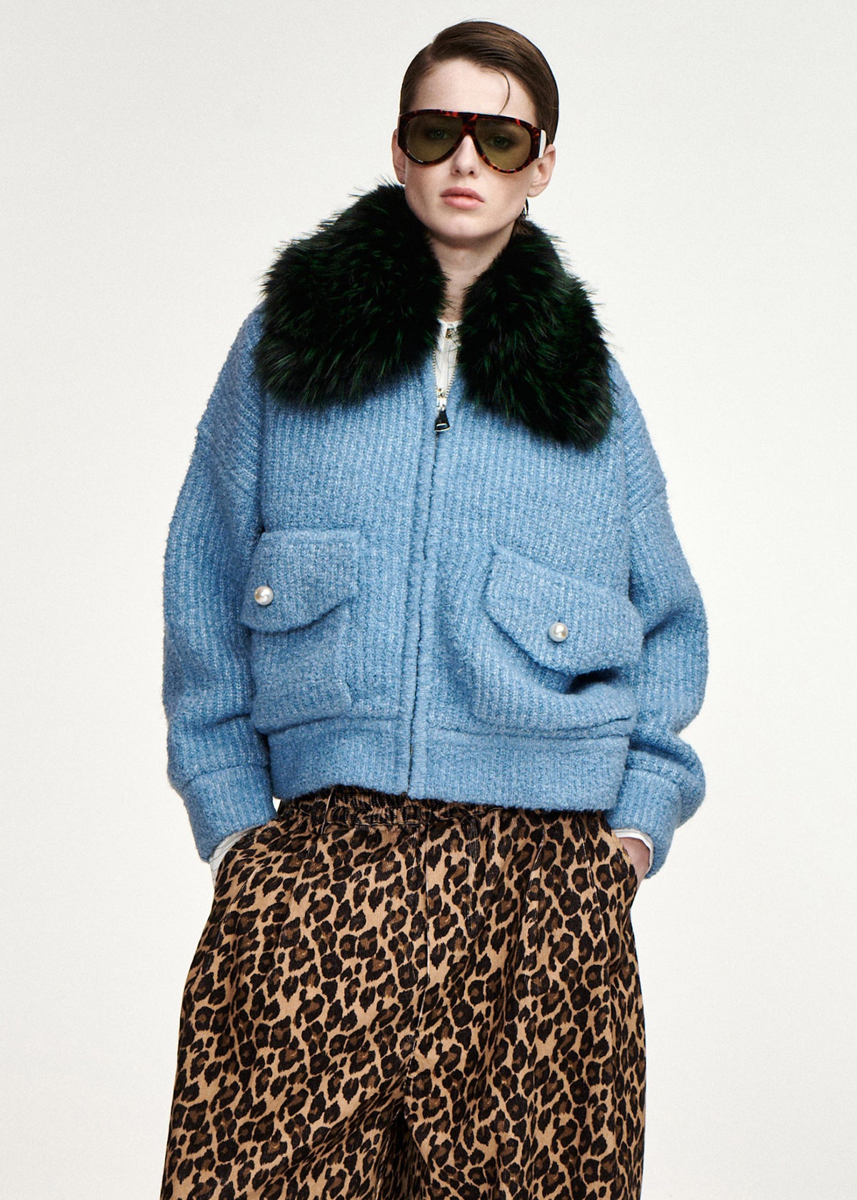 KANADA KNITTED JACKET WITH FUR