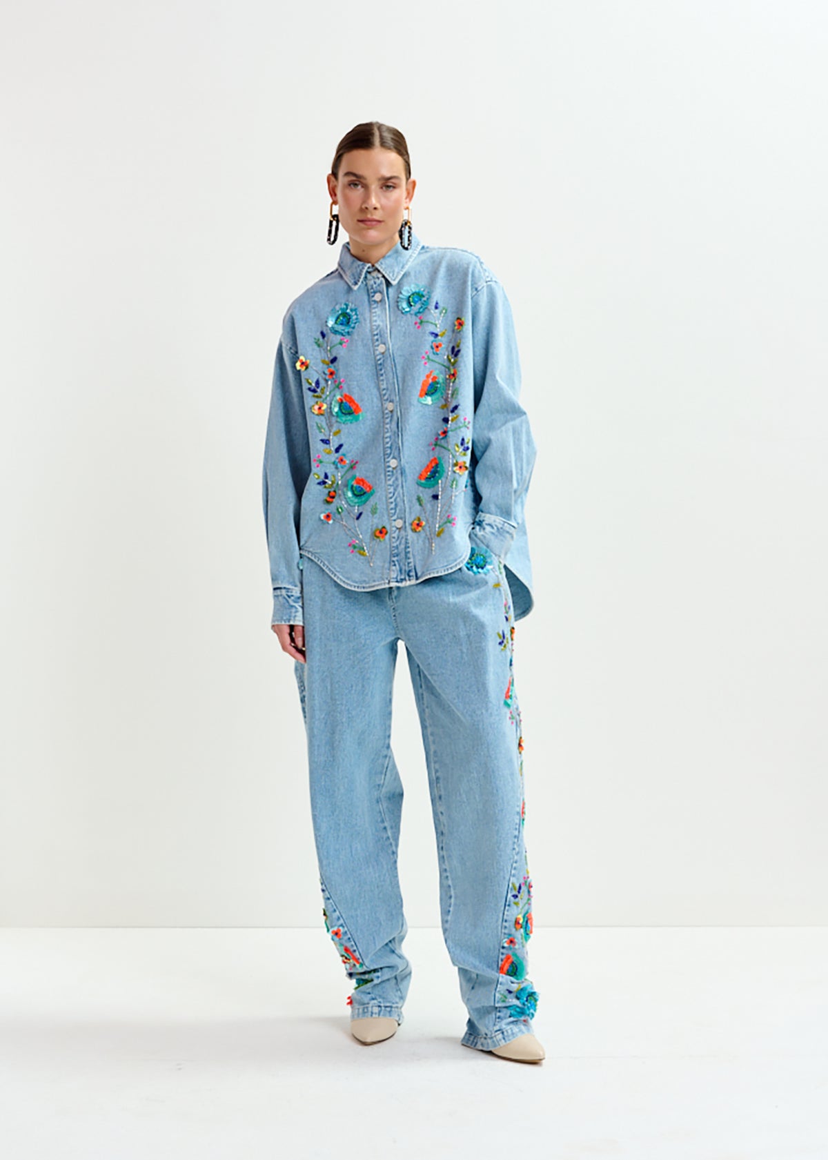 Icksonville sequin denim shirt