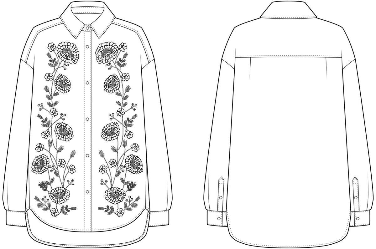 Icksonville sequin denim shirt