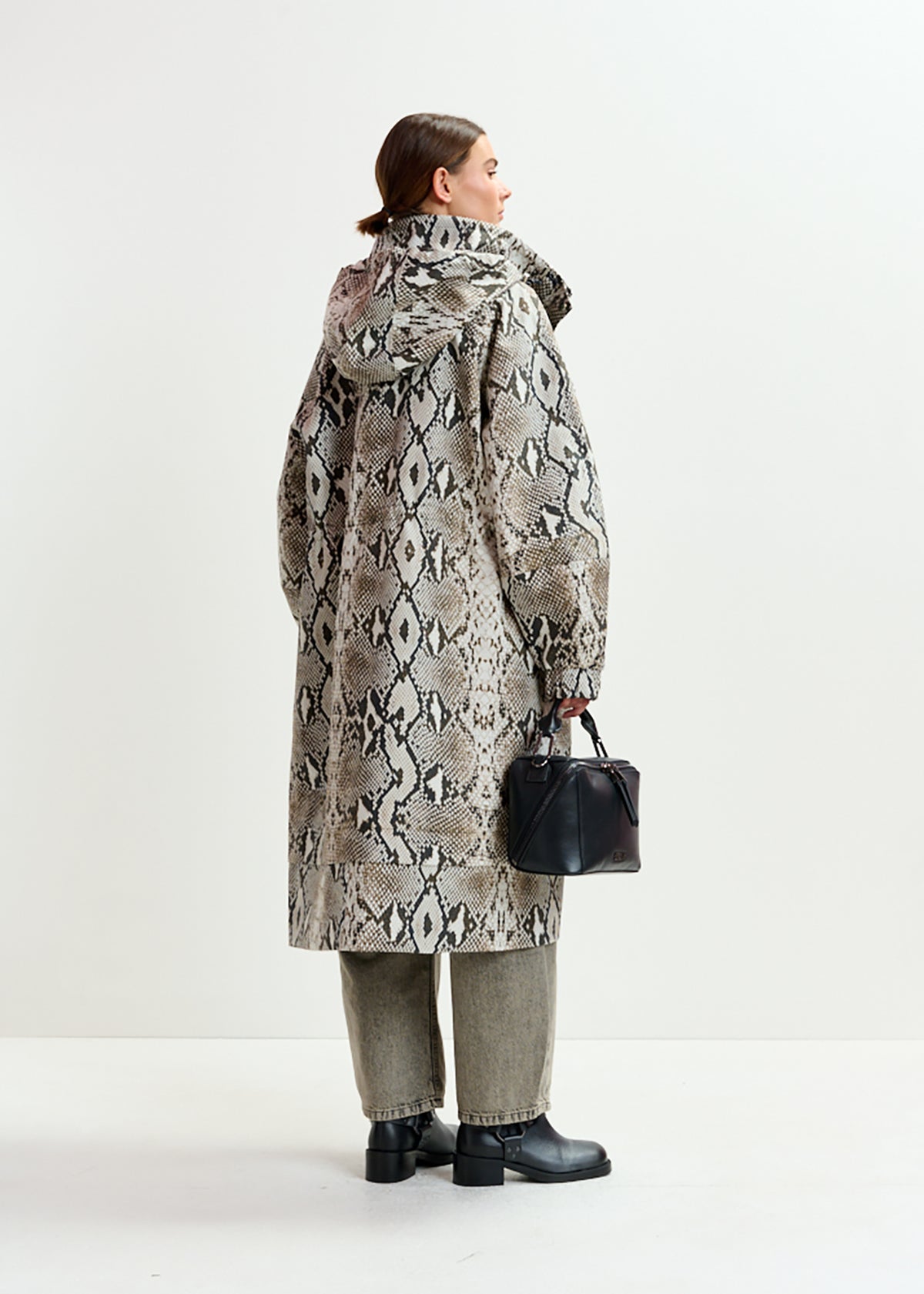 Identify oversized rain coat