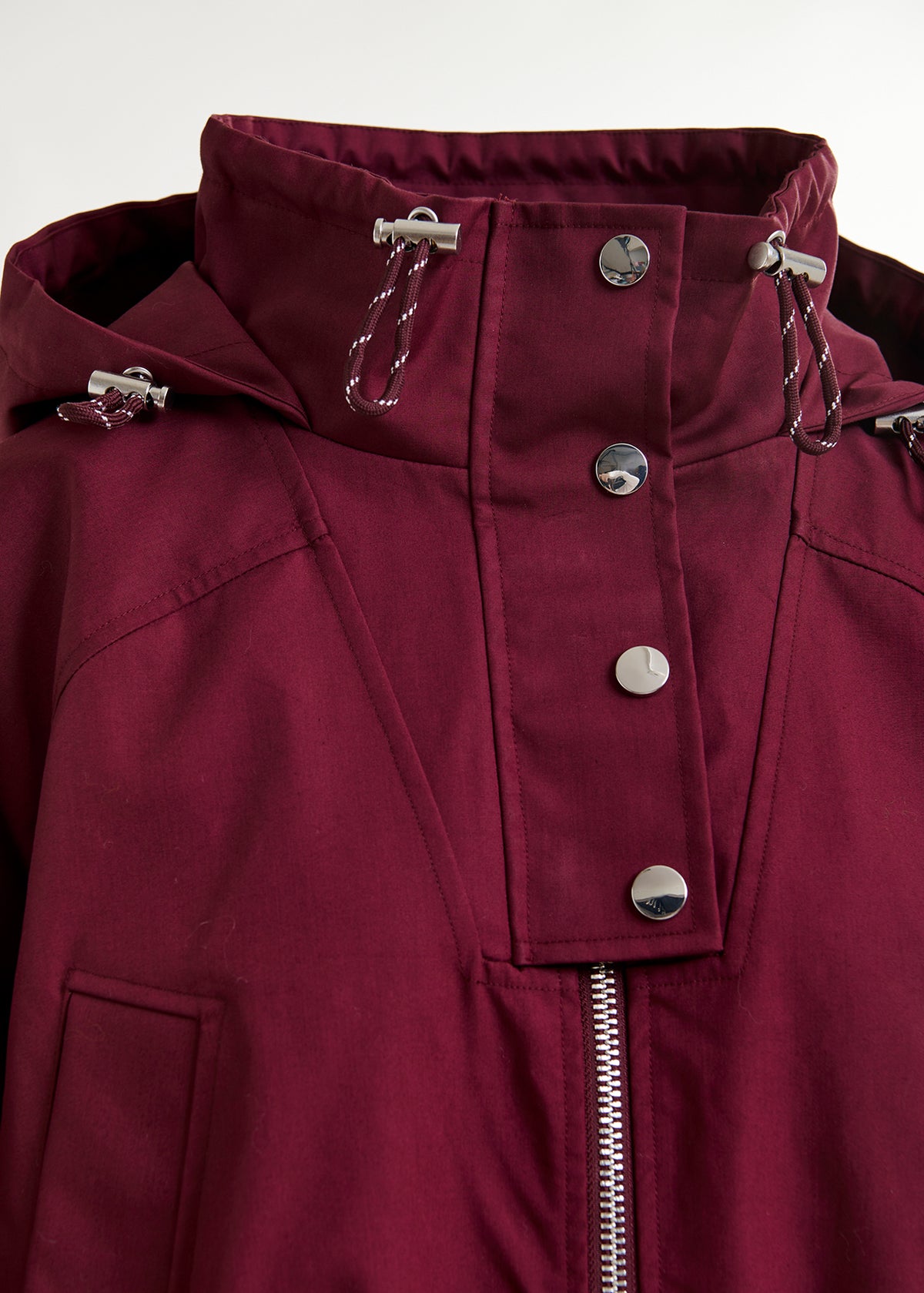 Identify oversized rain coat