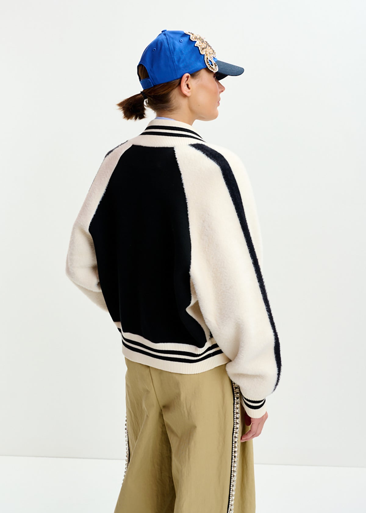 Idol knitted bicolour jacket