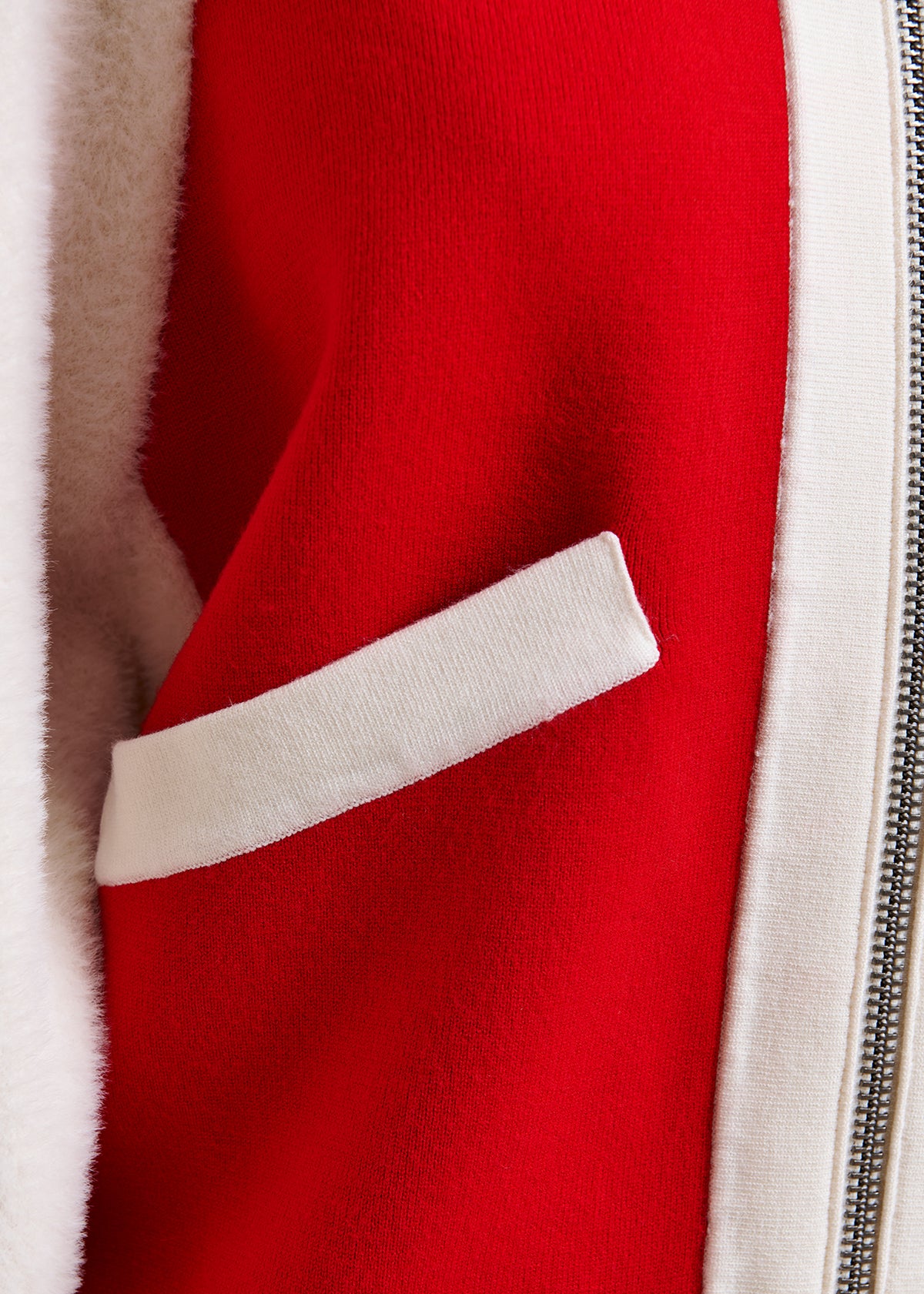 Idol knitted bicolour jacket