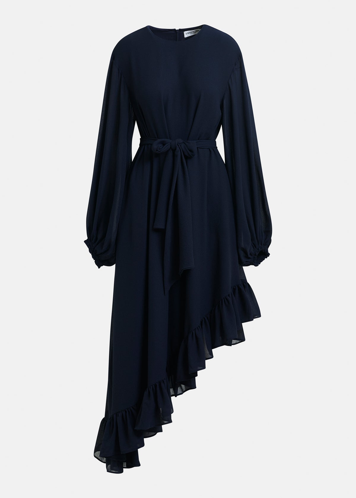 Iflower pussy bow tie dress
