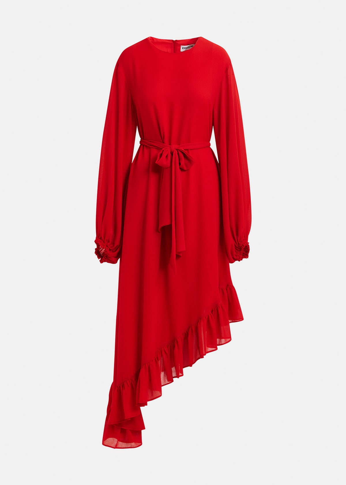 Iflower pussy bow tie dress