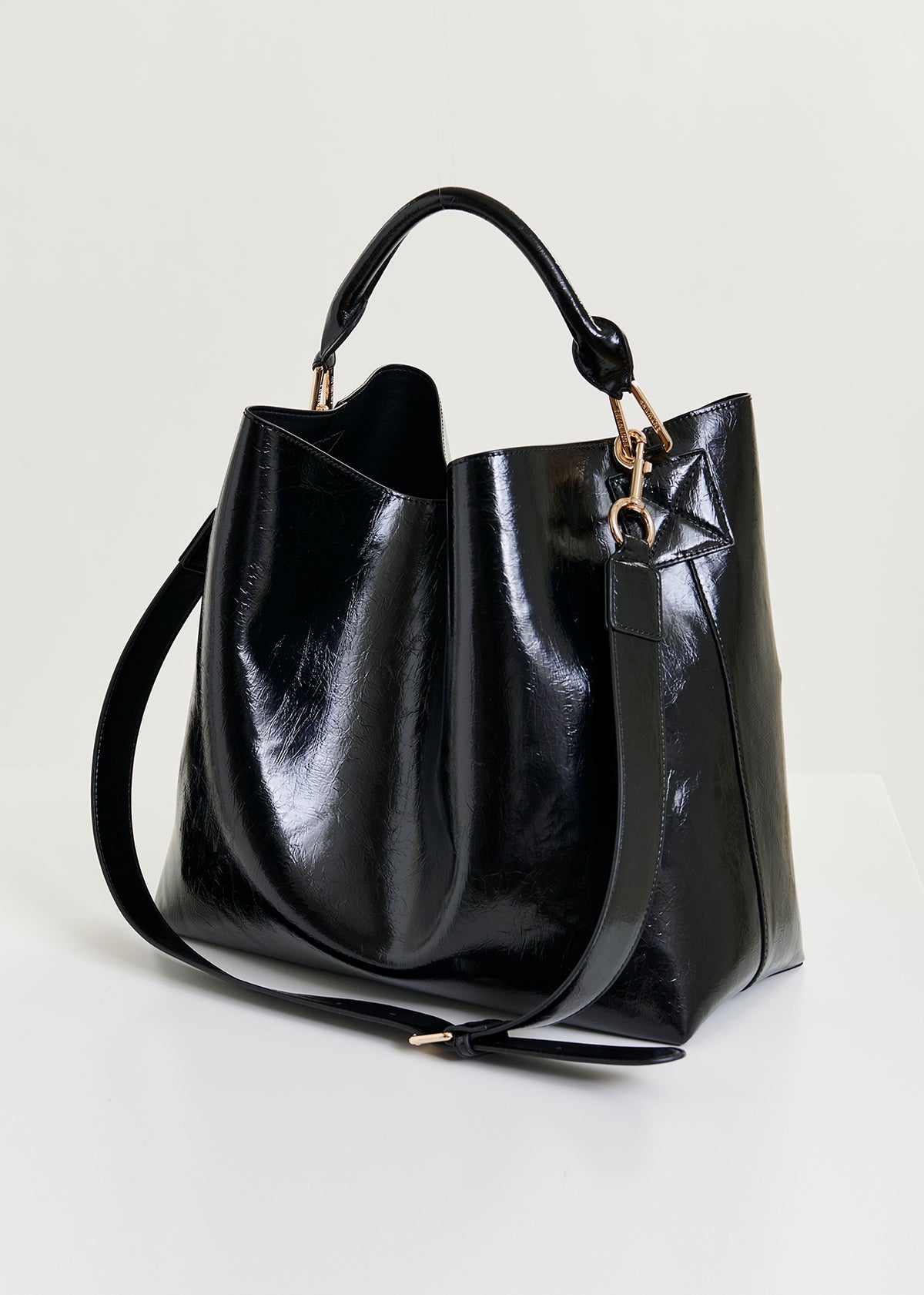 Ihurley shiny shopper bag