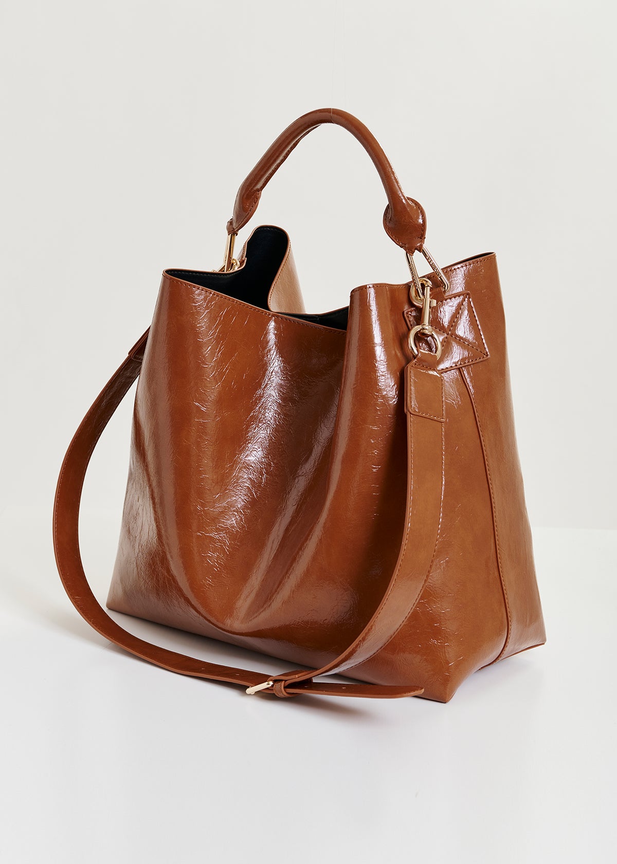 Ihurley shiny shopper bag