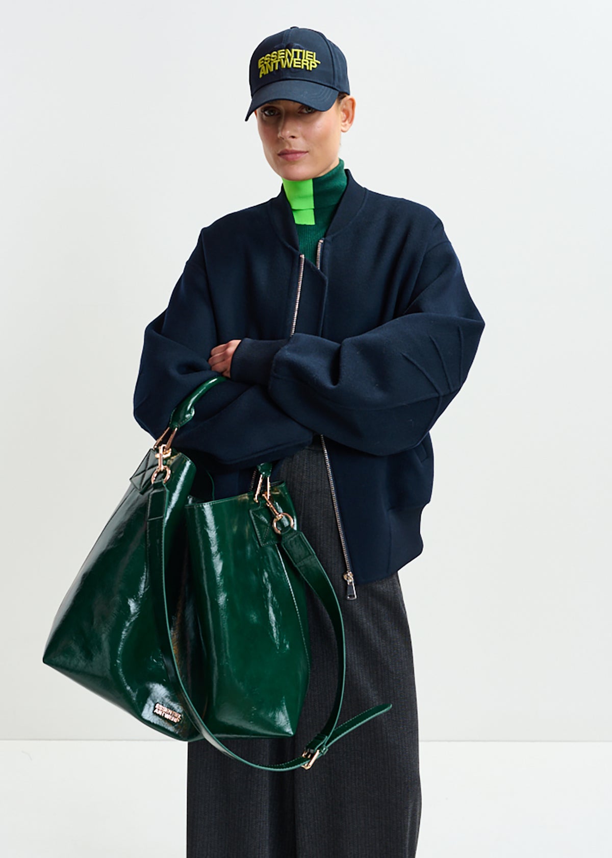 Ihurley shiny shopper bag