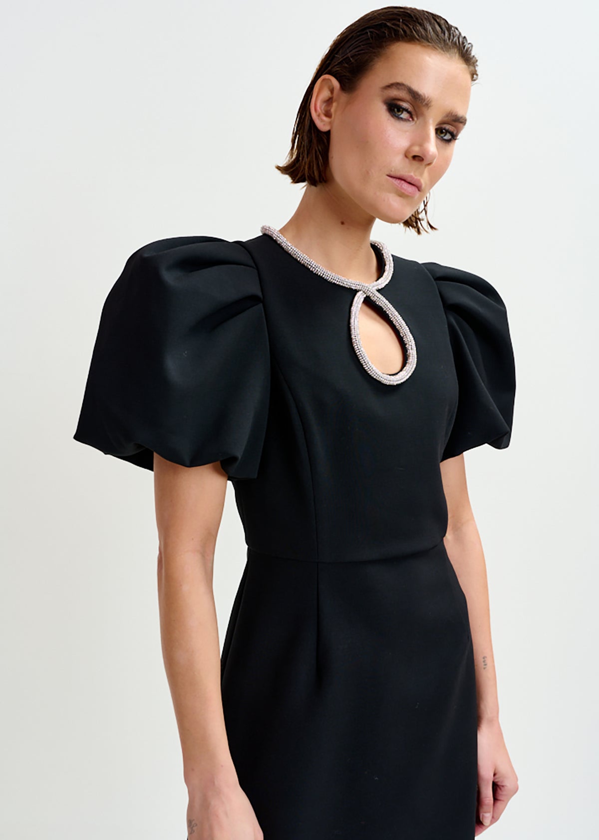 Ijingle rhinestone tape dress