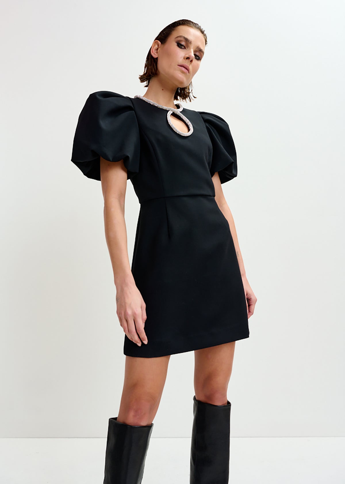 Ijingle rhinestone tape dress