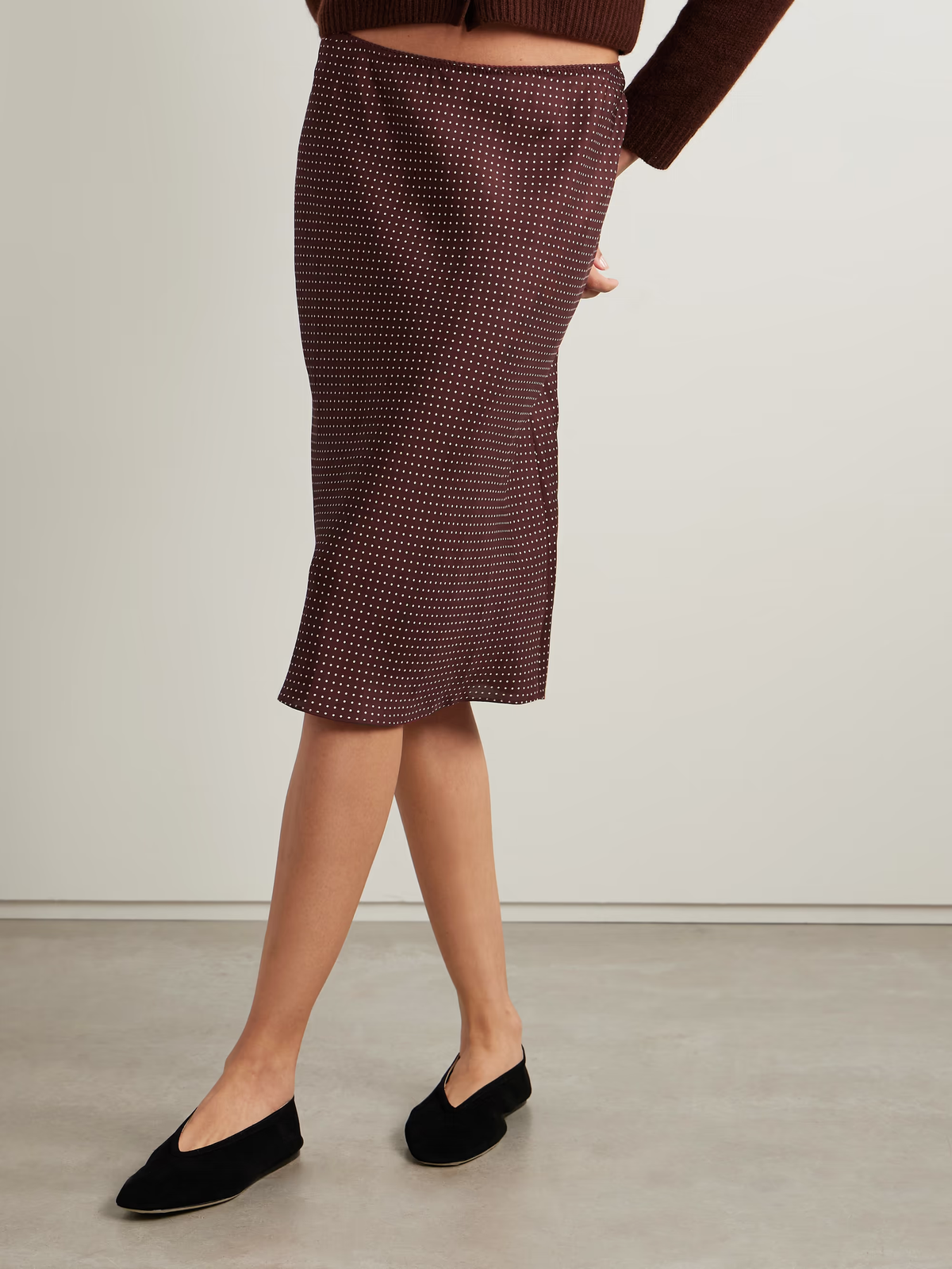 Dôen Elowette Skirt Cafe Burgundy Colette Dot