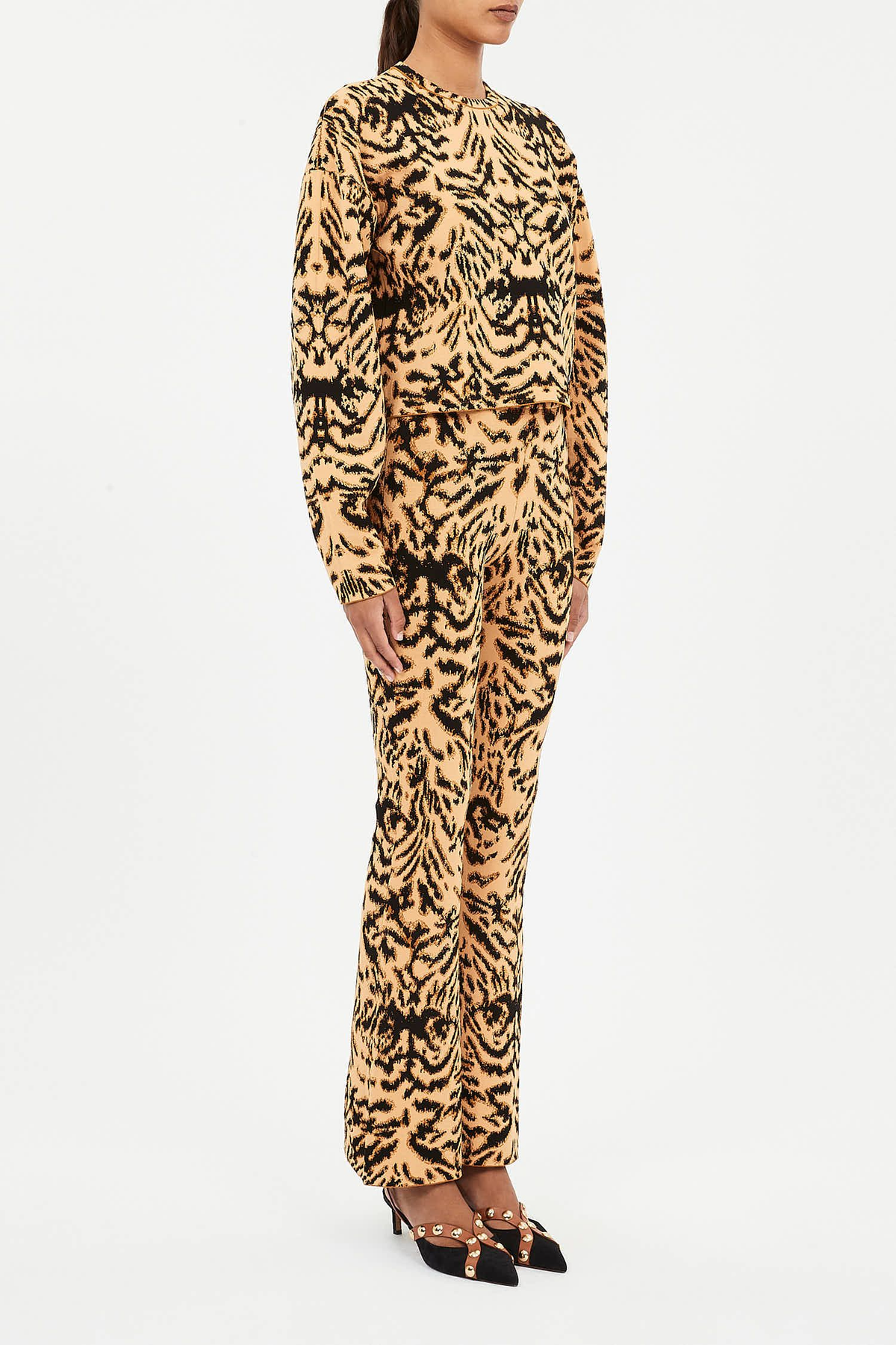 Cade Jacquard Knit Long Sleeve Pullover