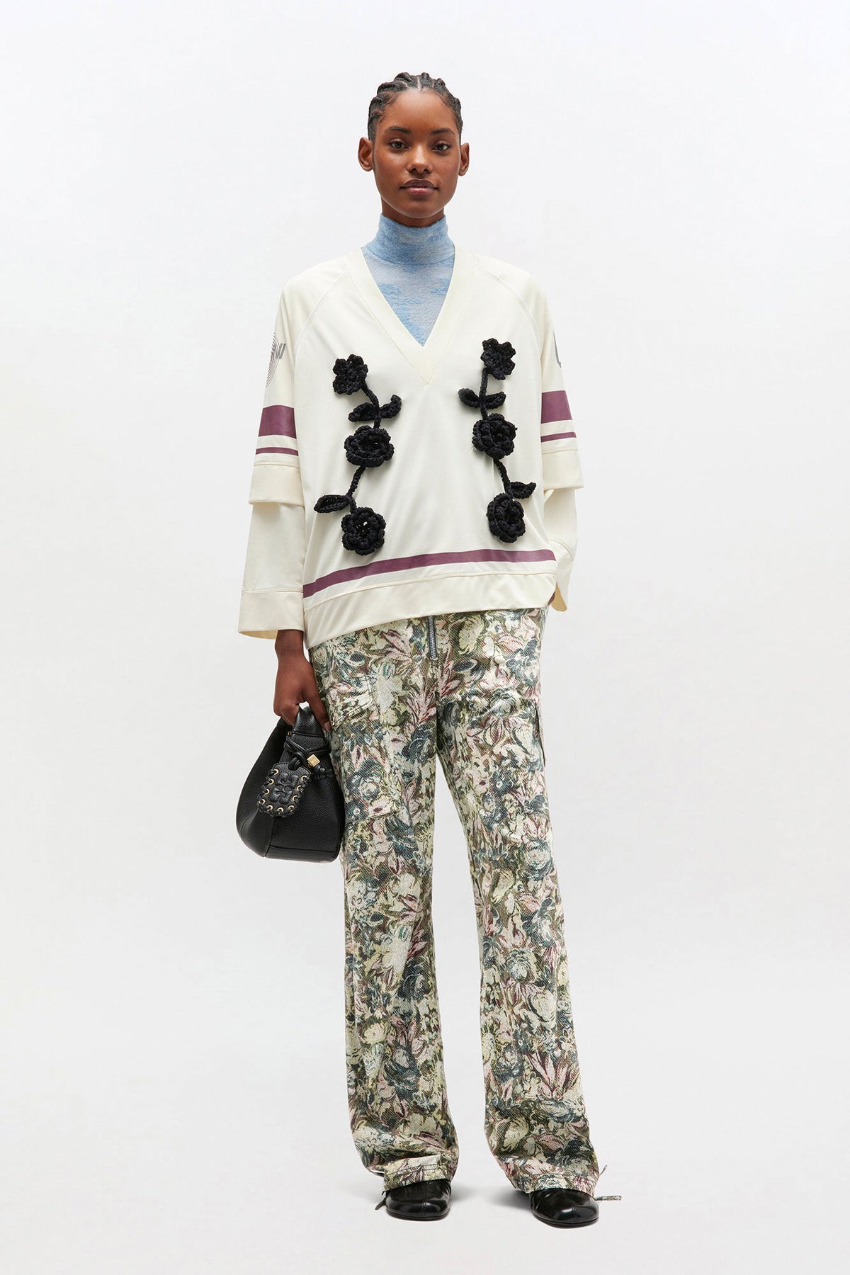 Printed Stretched Cotton Pants