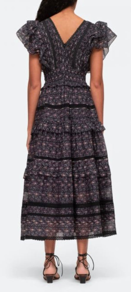 Sea Yvonne Flutter Sleeved Dress