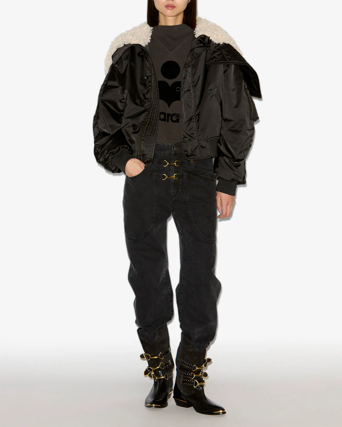 ELISA SHORT QUILTED SATIN COAT