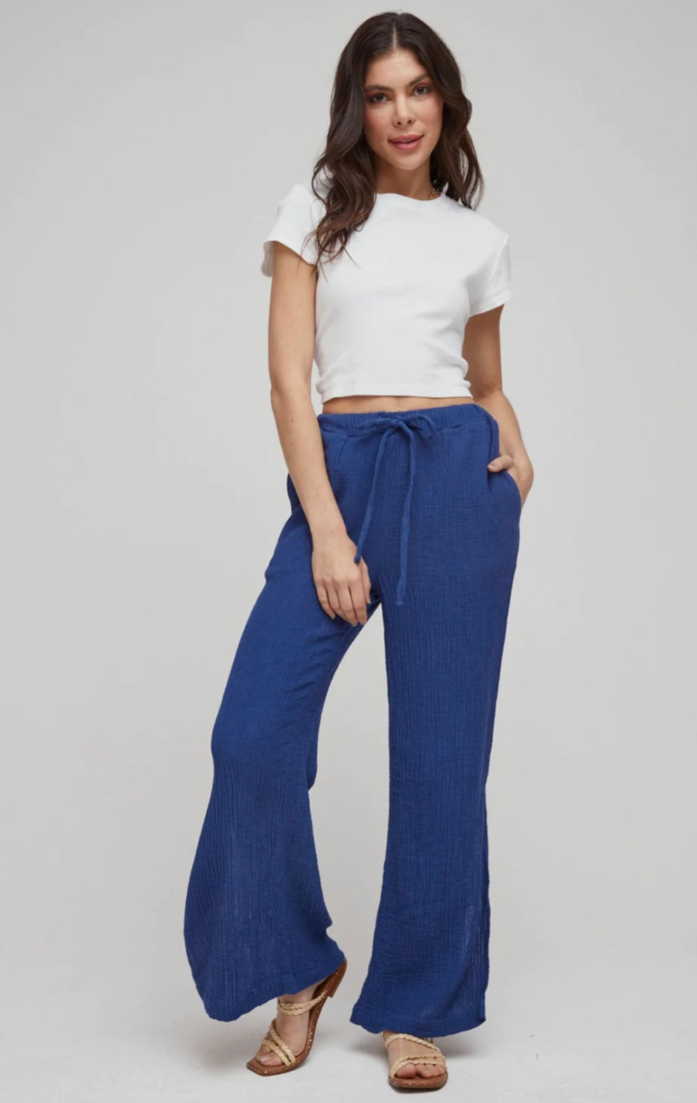 Bella Dahl Side Slit Wide Leg Pants