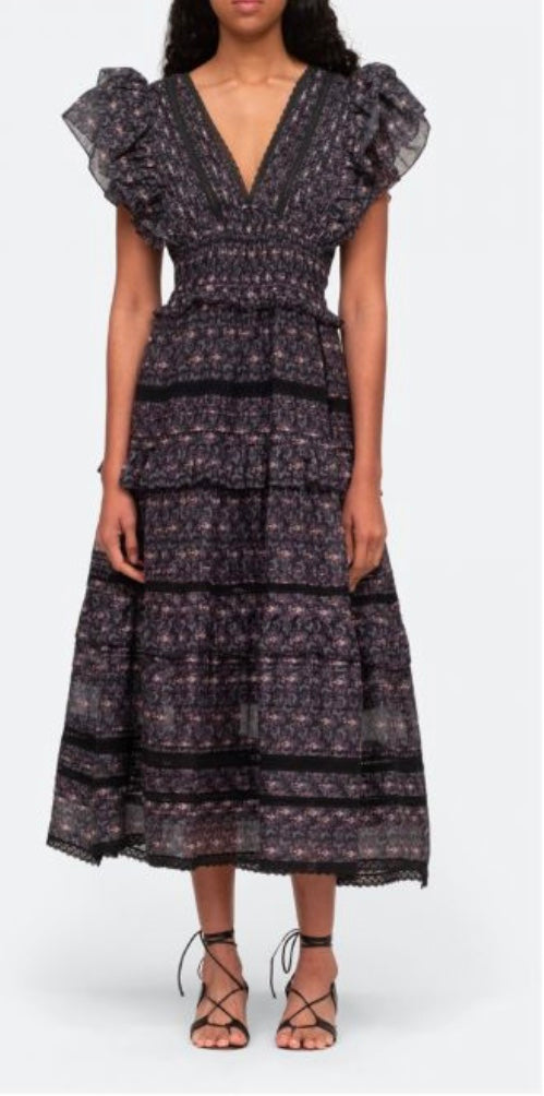 Sea Yvonne Flutter Sleeved Dress