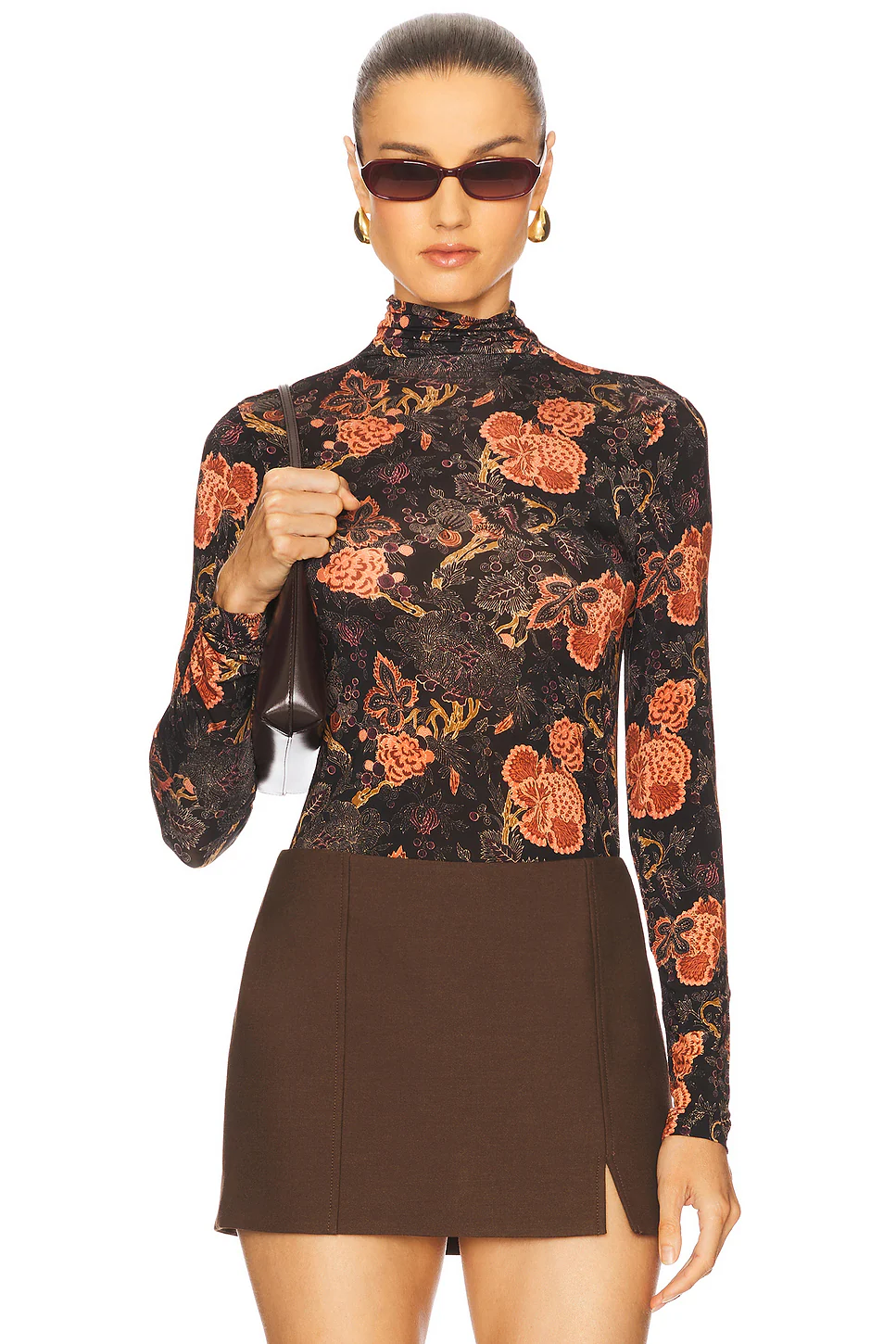 Aurelia Jersey Long Sleeve Turtleneck Top