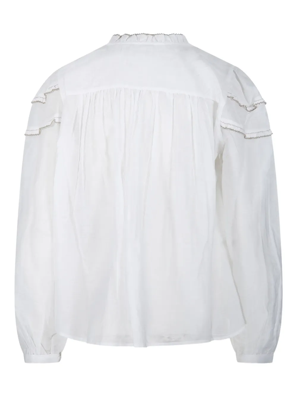 ISABEL MARANT ETOILE CHRISTA HIGH NECK RUFFLED BLOUSE