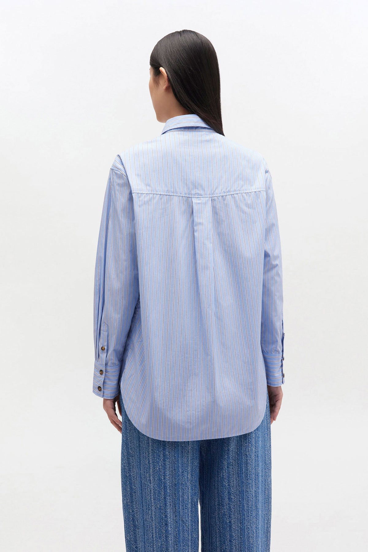 Stripe Cotton Oversized Shirt