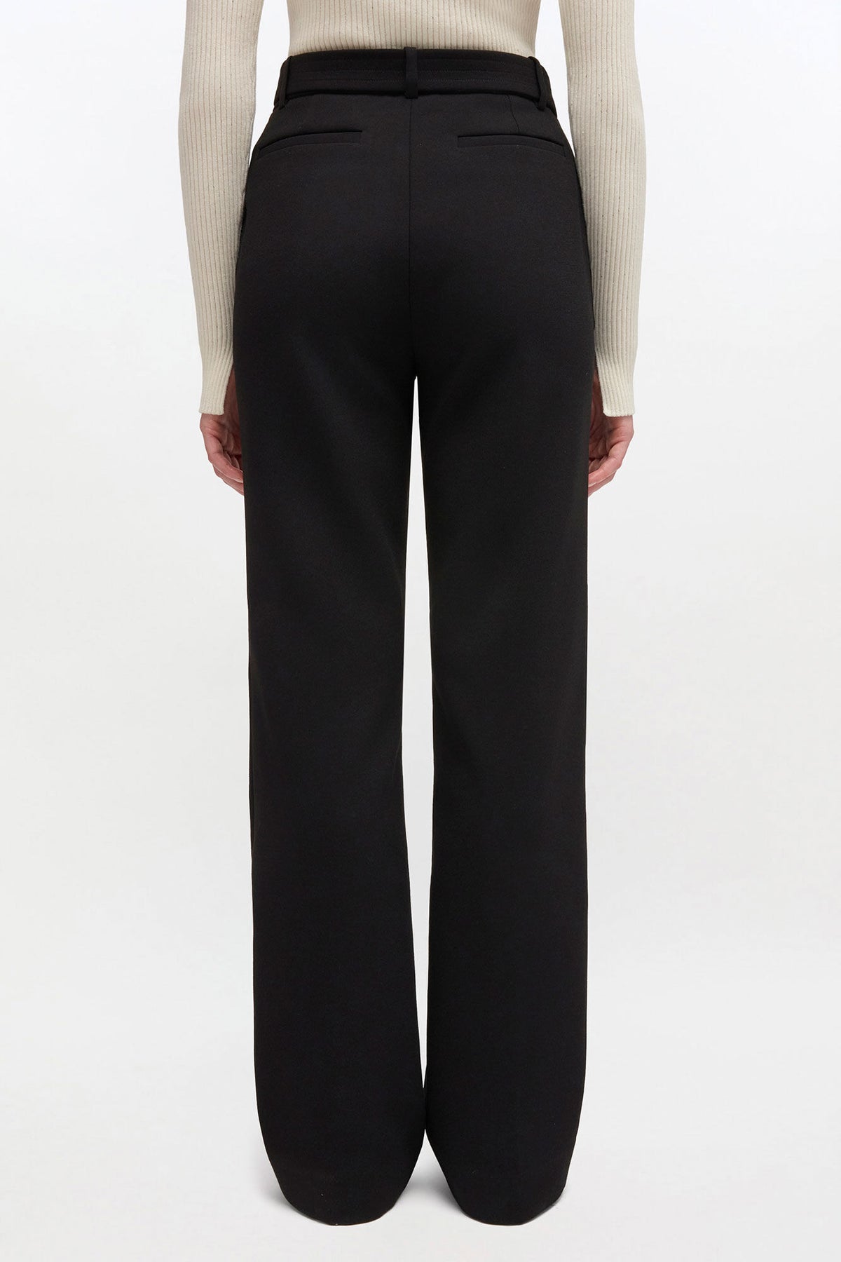 Ganni Bonded Crepe Belted Pants
