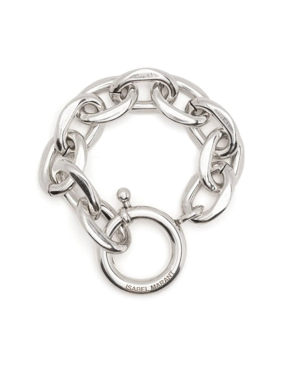 Isabel Marant Chain-link engraved-logo bracelet