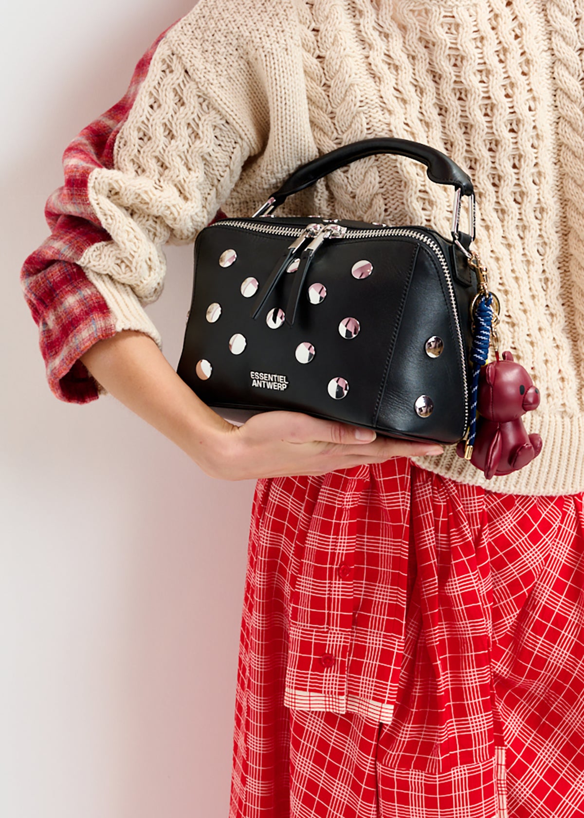 Imona leather bag with studs