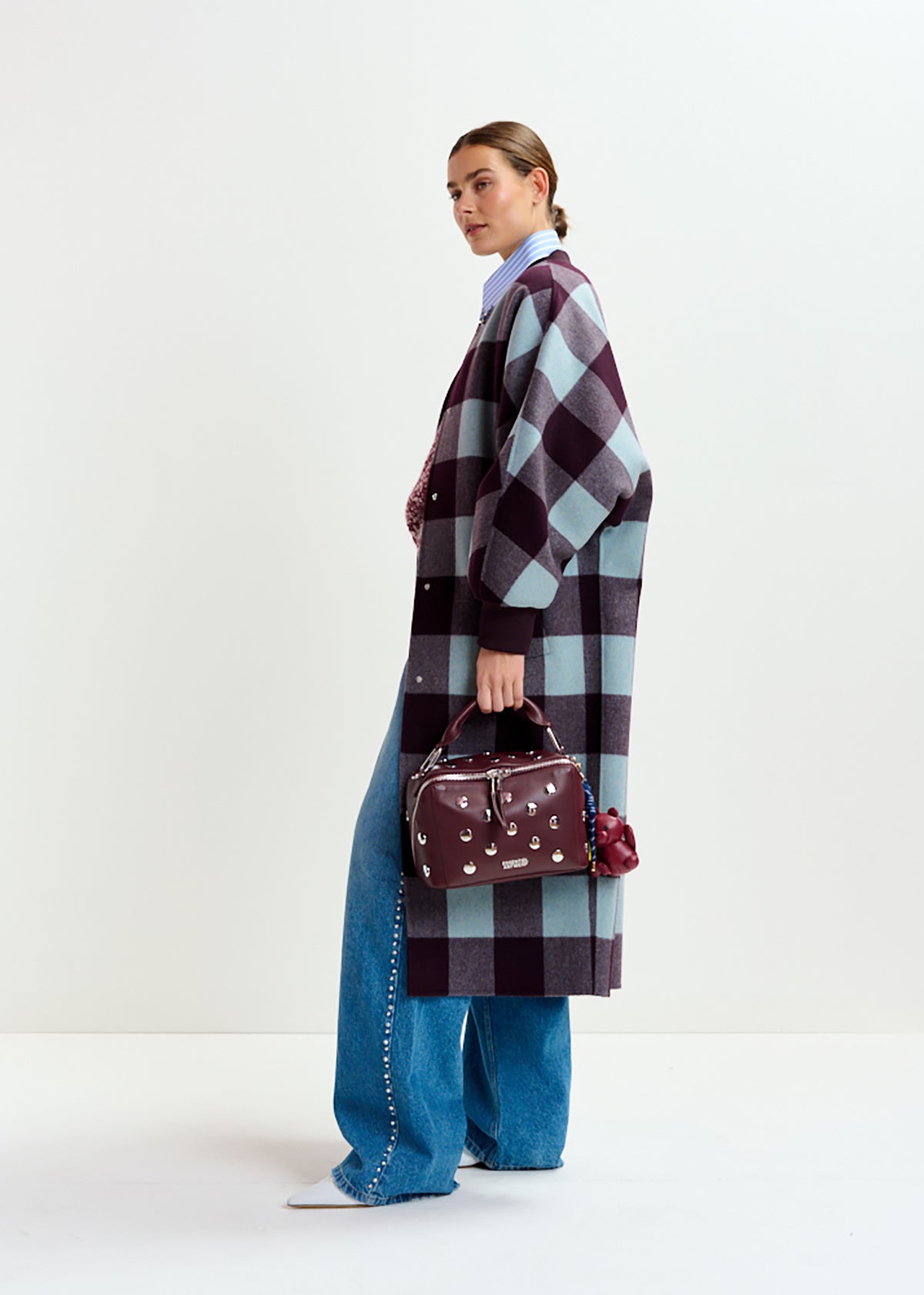 Imona leather bag with studs