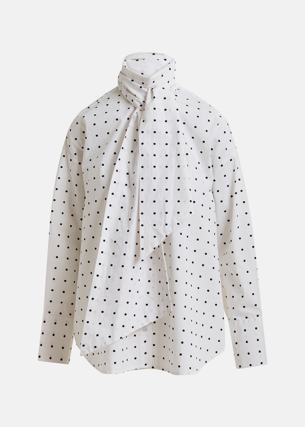 Imoverit pussy bow tie shirt