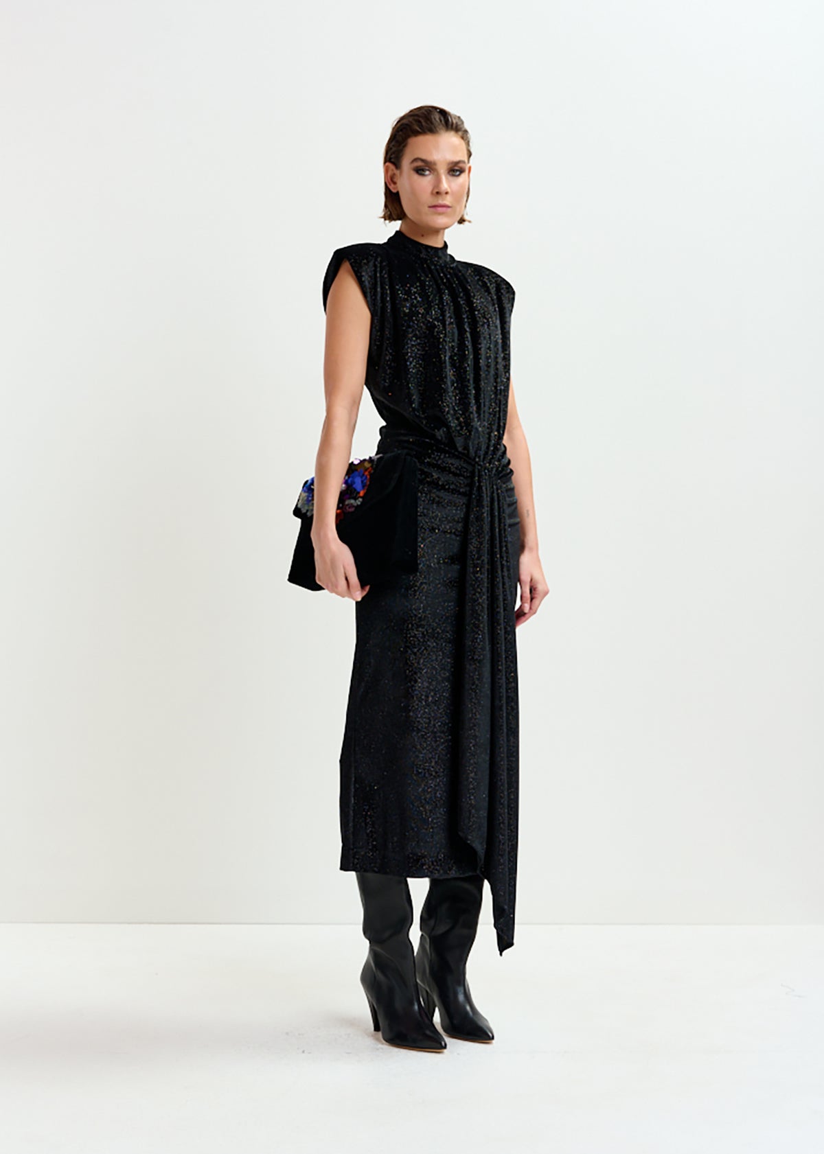 Inche velvet jersey dress