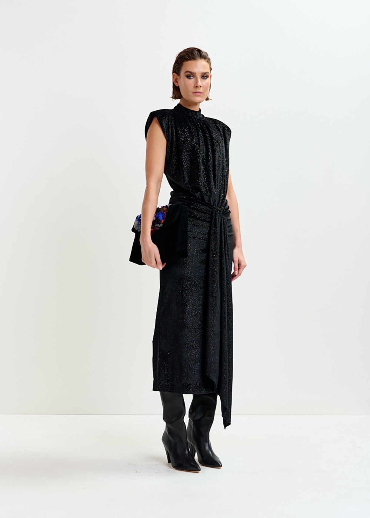 Inche velvet jersey dress