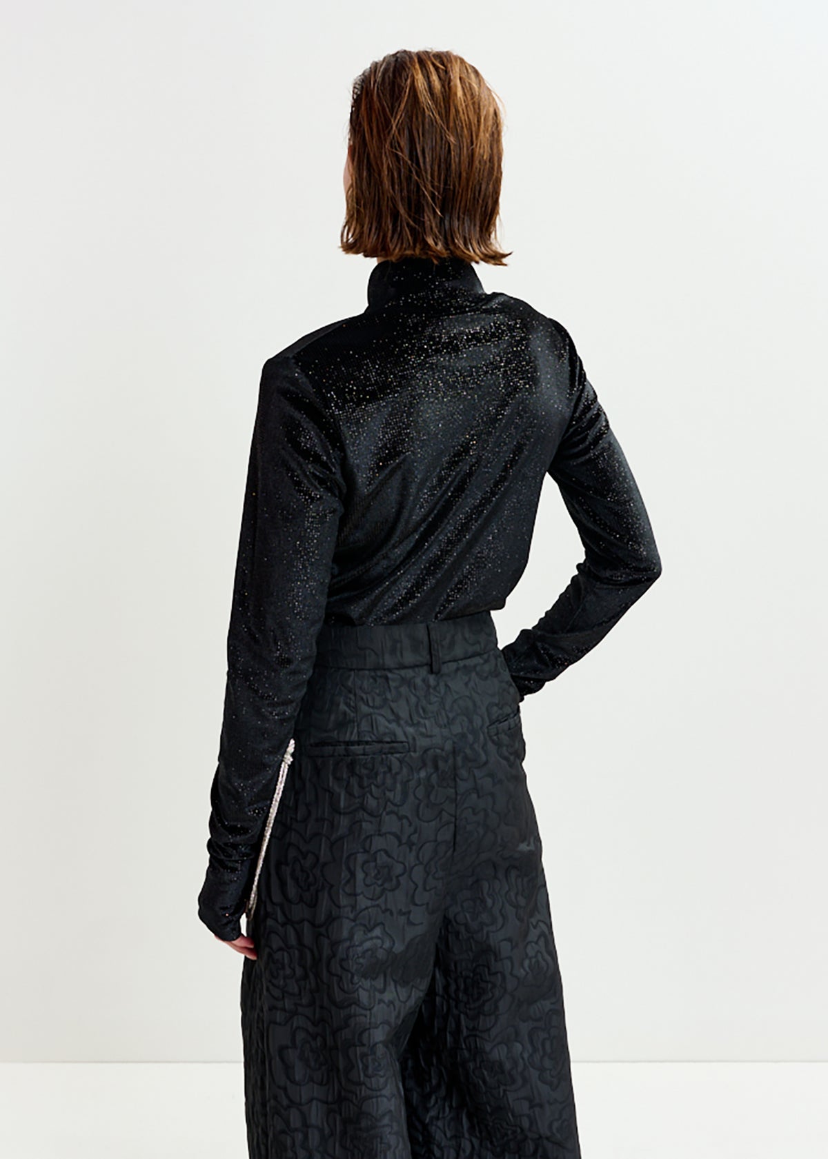 Indienne velvet jersey top