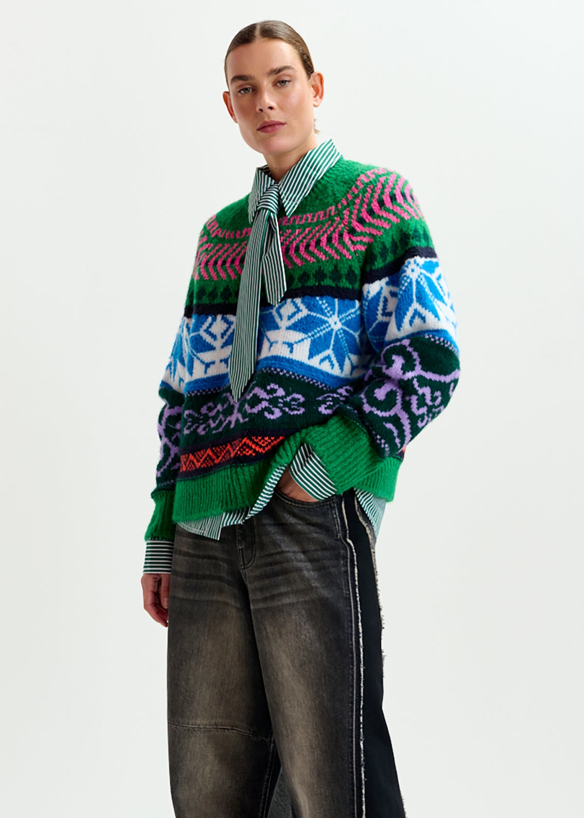 Irelando jacquard knit pull