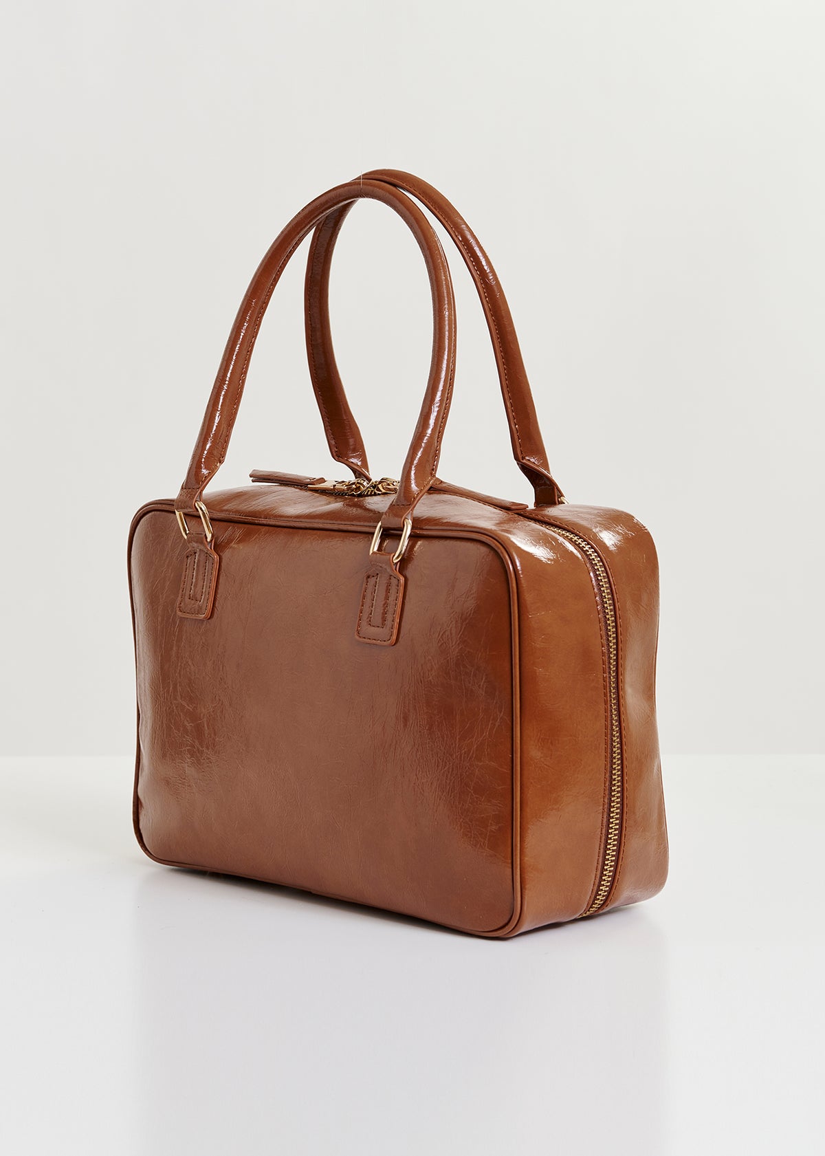 Iremy shiny zipped bag