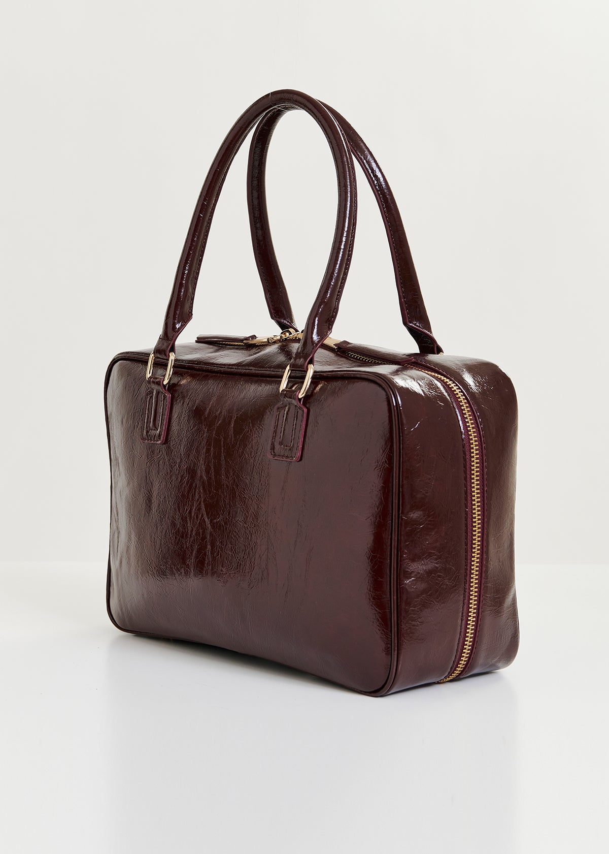 Iremy shiny zipped bag