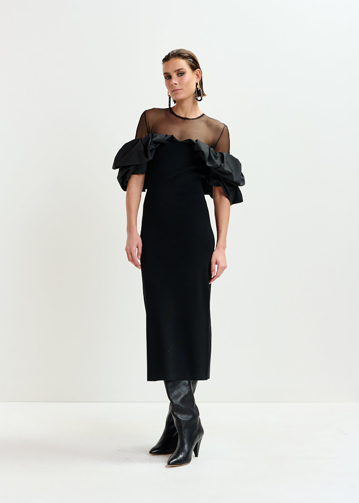 Isatis fitted knit dress