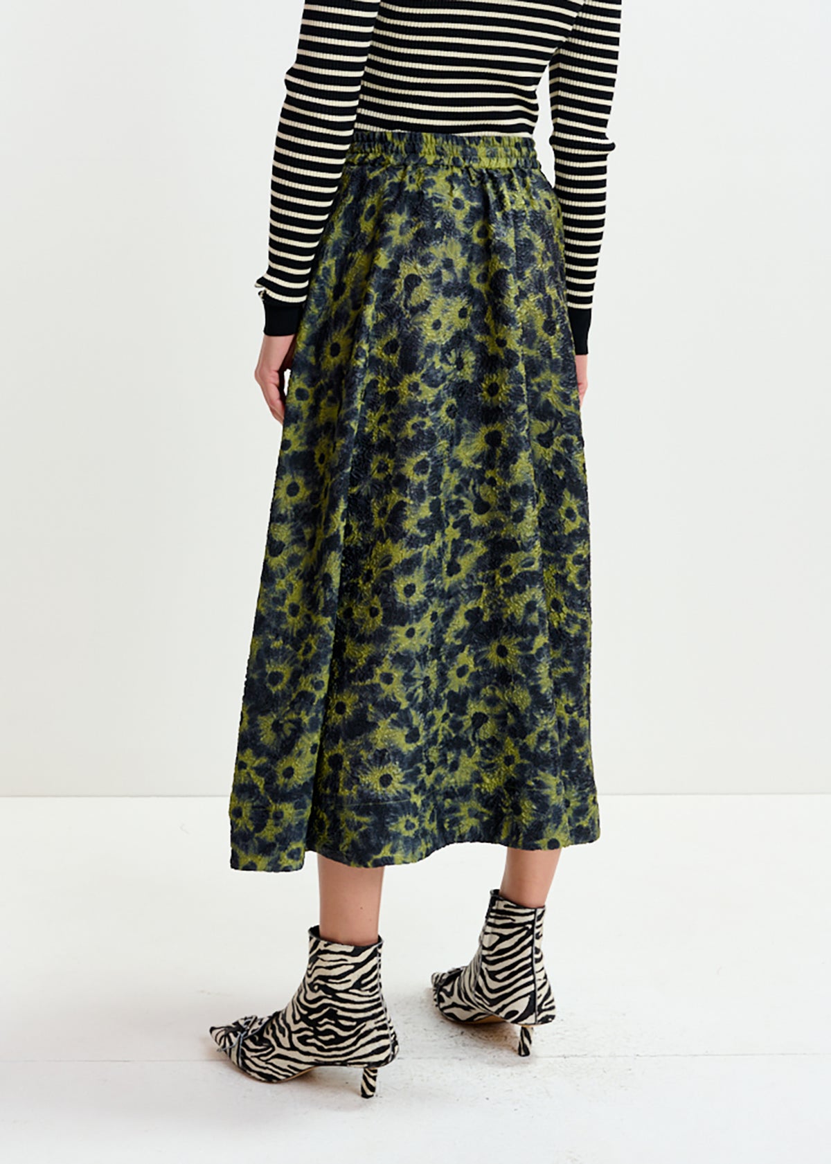 Isebel elasticated midi skirt