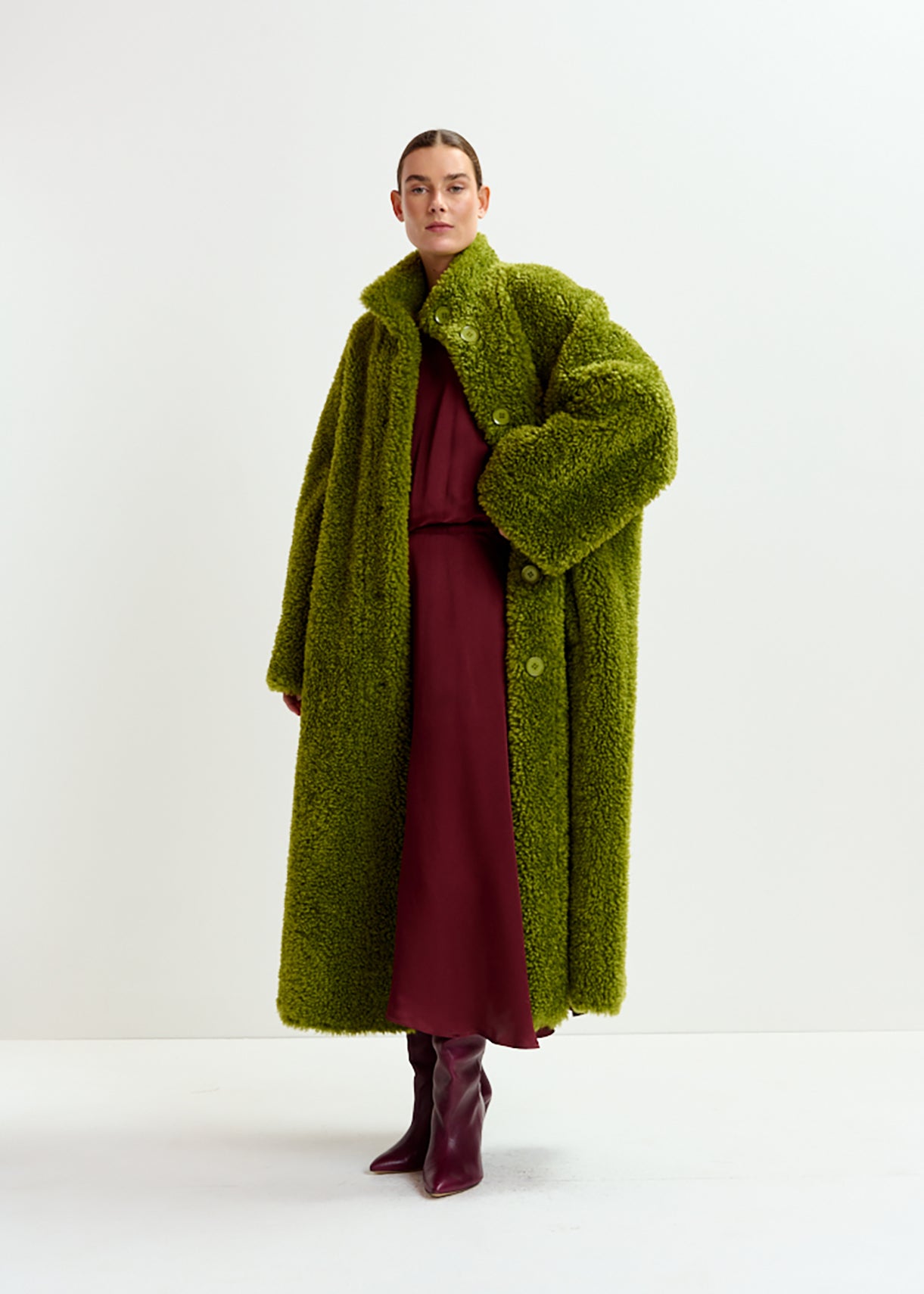 Ispot faux fur coat