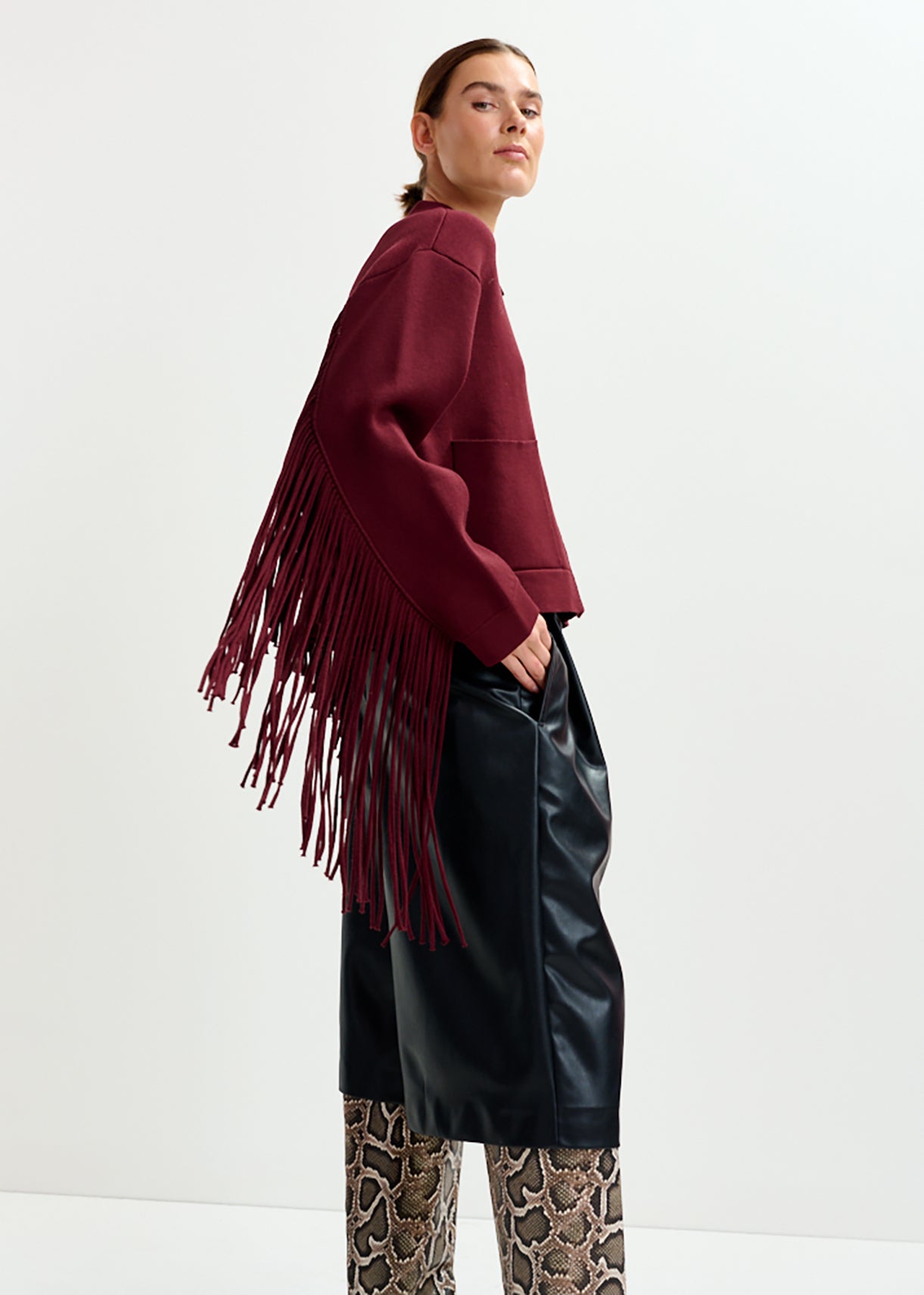 Istern jacket with fringes