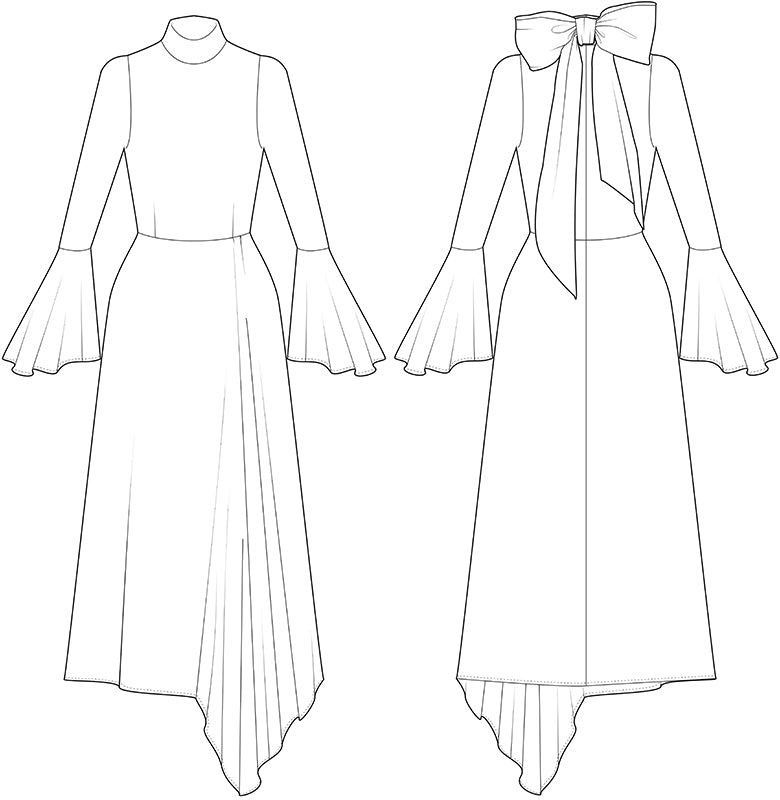 Istripe asymmetric dress